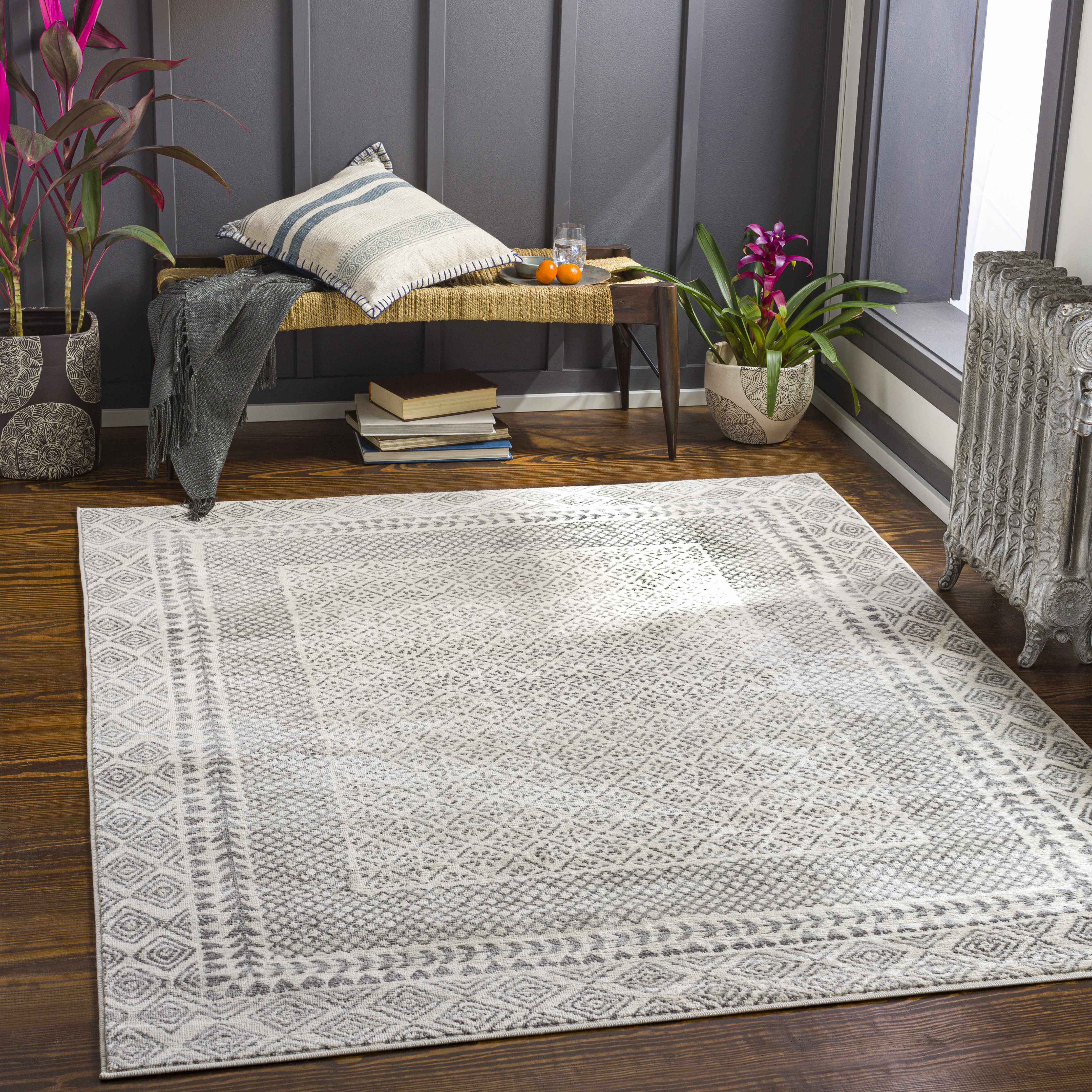 Willits 6'7in x 9' Updated Traditional Farmhouse Area Rug - Hauteloom