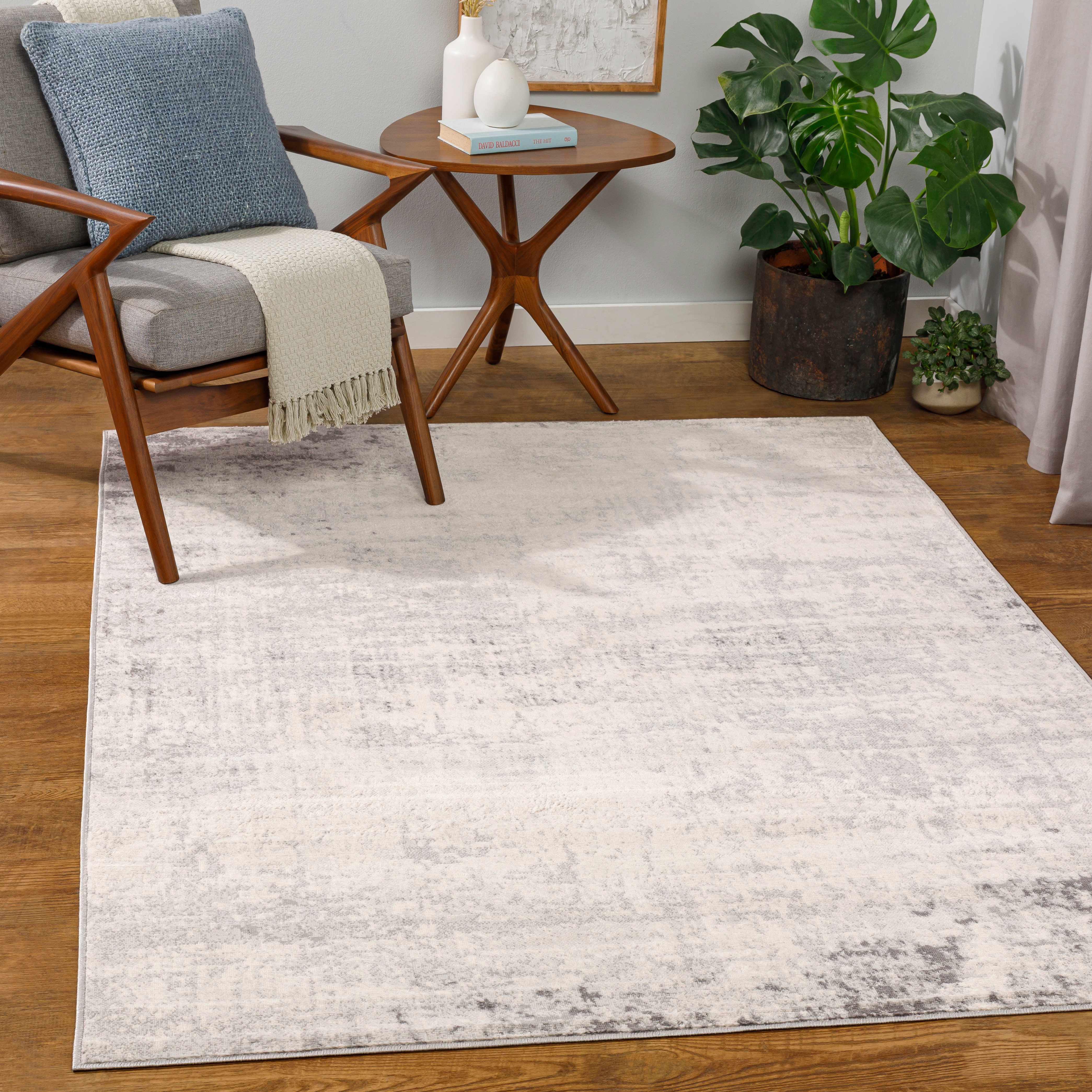 Kalanganan 6'7in Round Modern Contemporary Bohemian Abstract Area Rug - Hauteloom