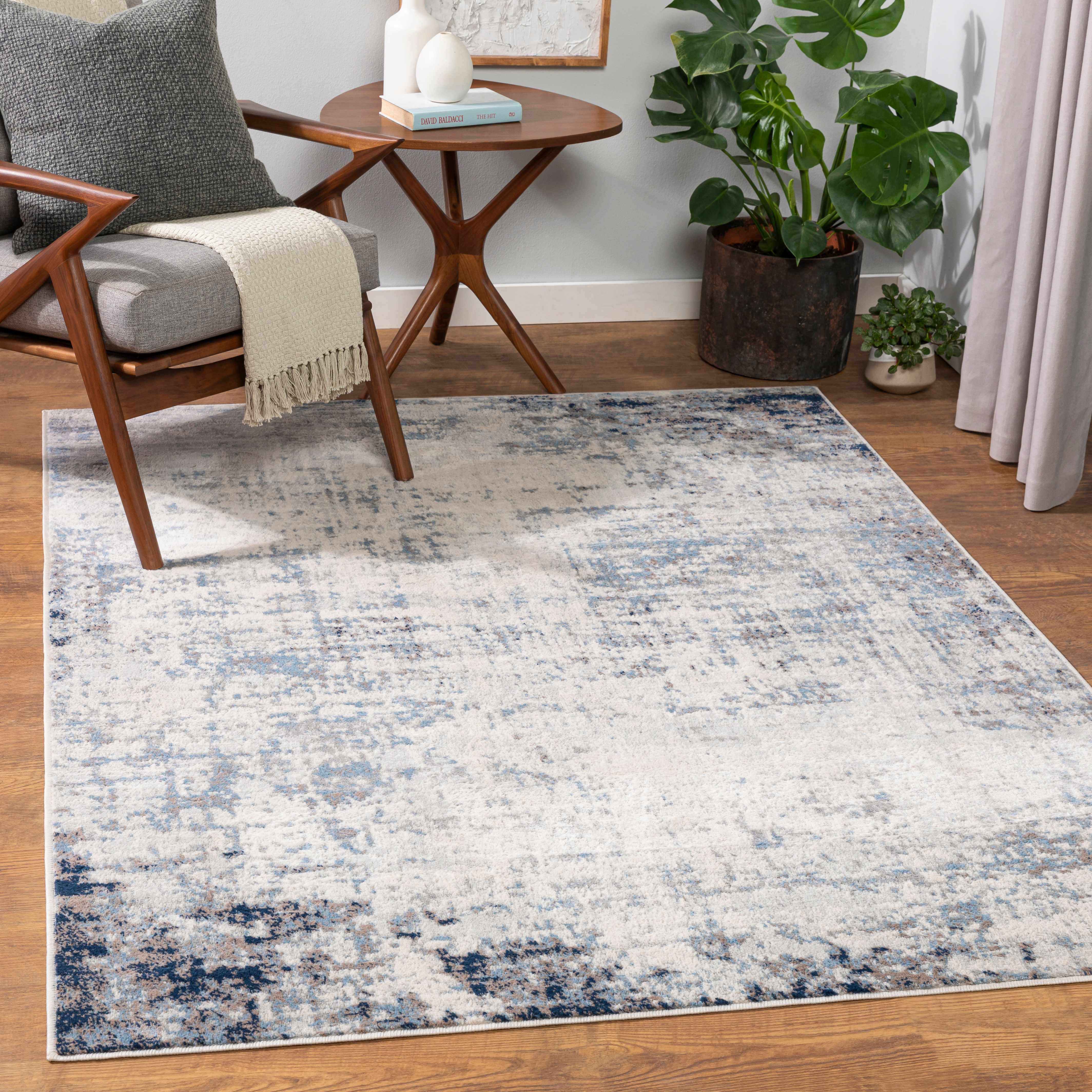 Texanna 6'7in Round Modern Contemporary Bohemian Abstract Area Rug - Hauteloom