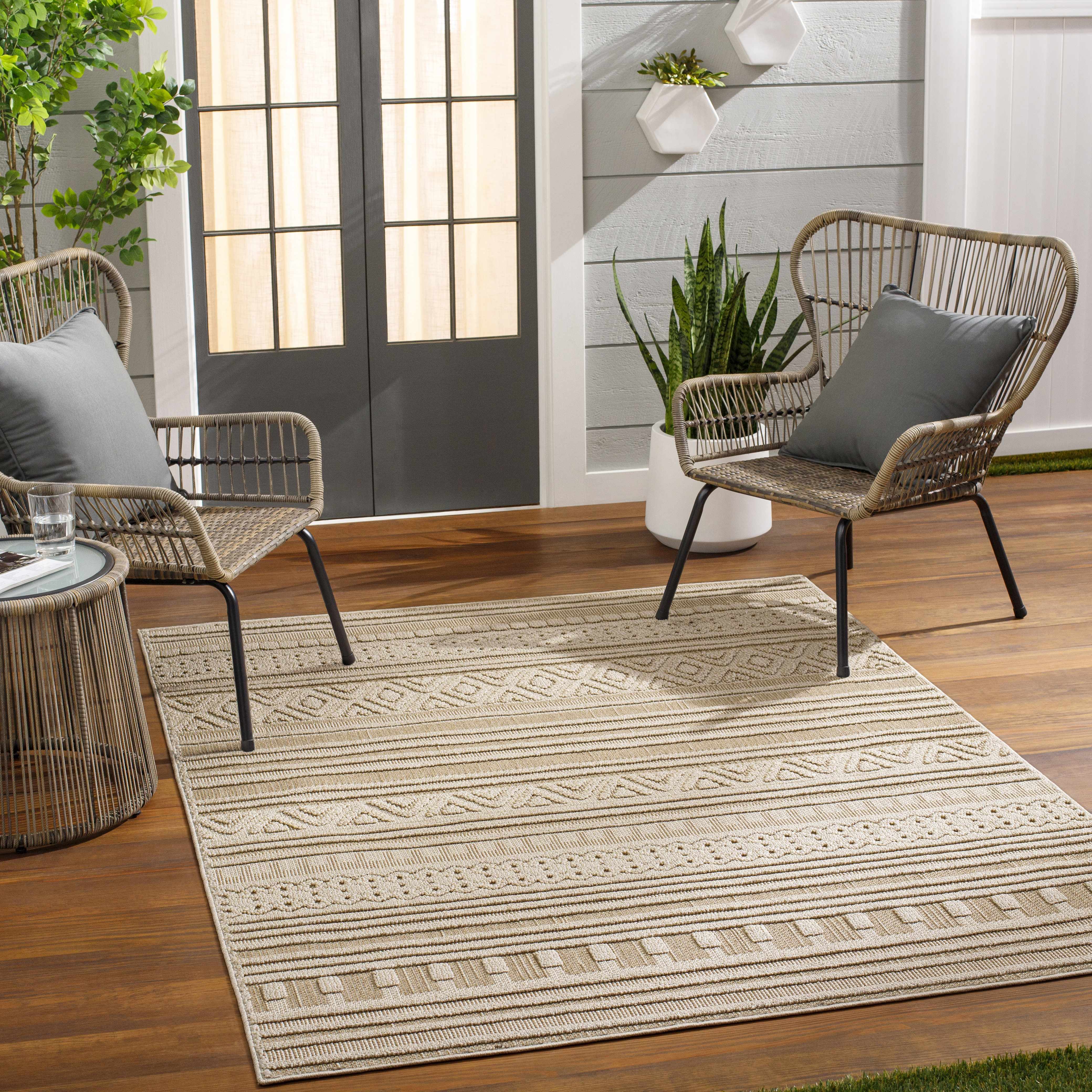 Kojo 7'10in x 10' Outdoor Area Rug - Hauteloom