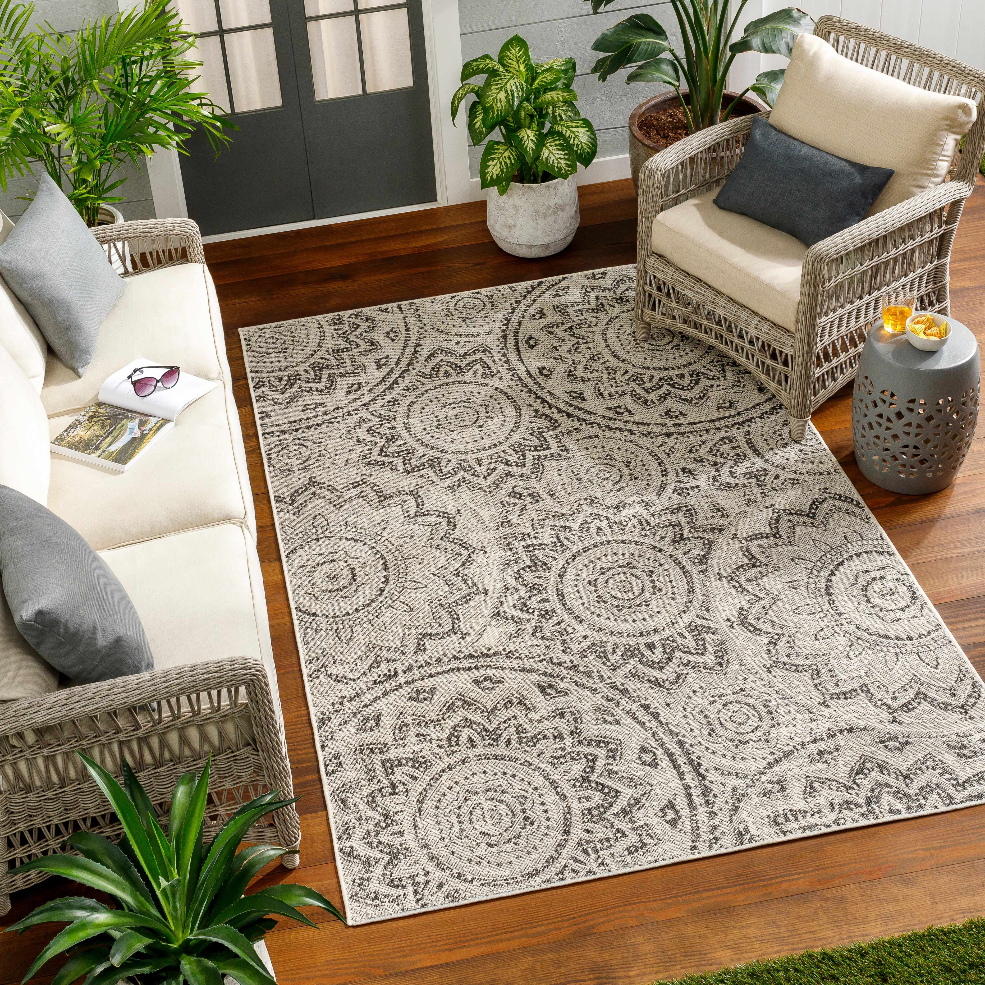 Ayala 7'10in x 10' Outdoor Area Rug - Hauteloom