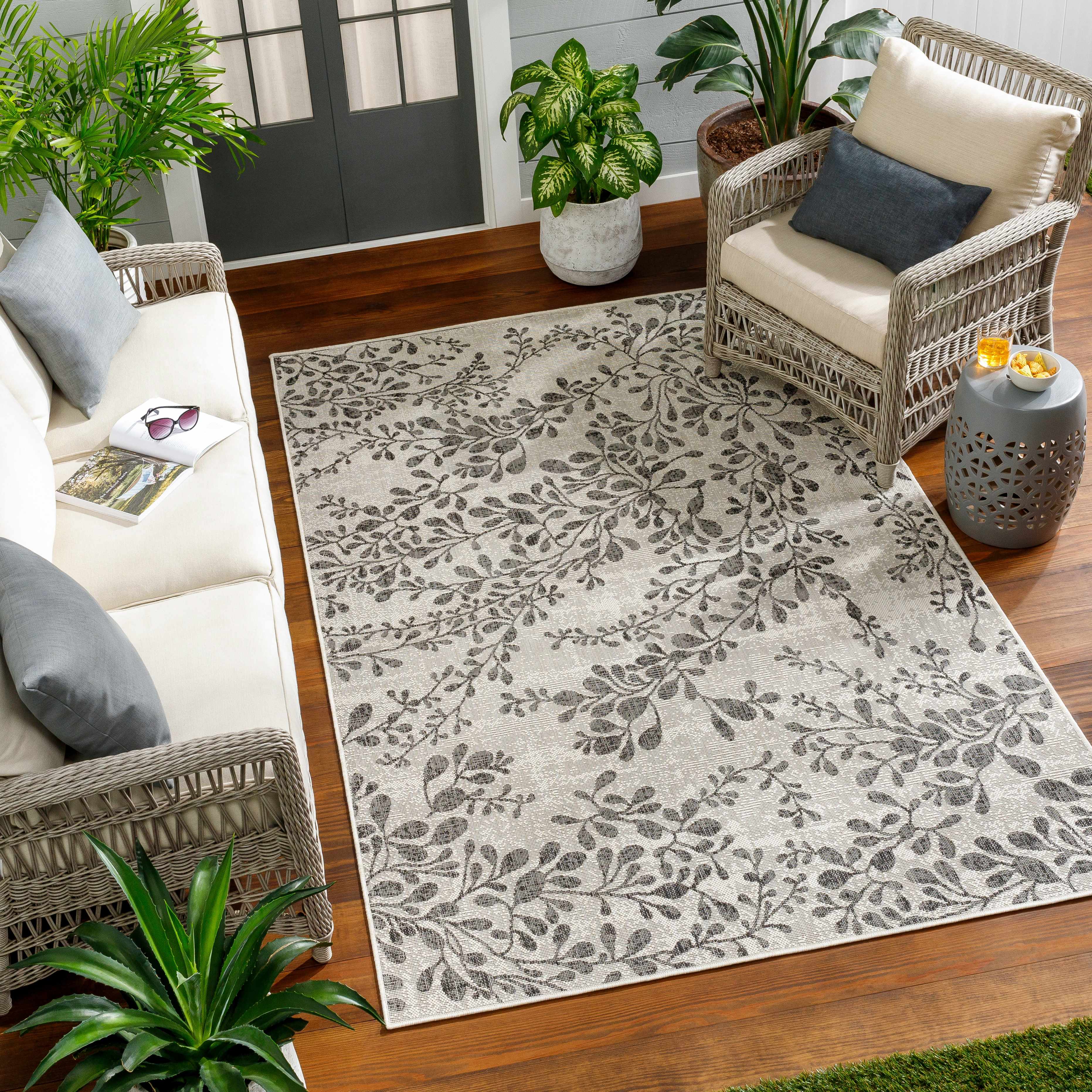 Idina 7'10in x 10' Outdoor Area Rug - Hauteloom