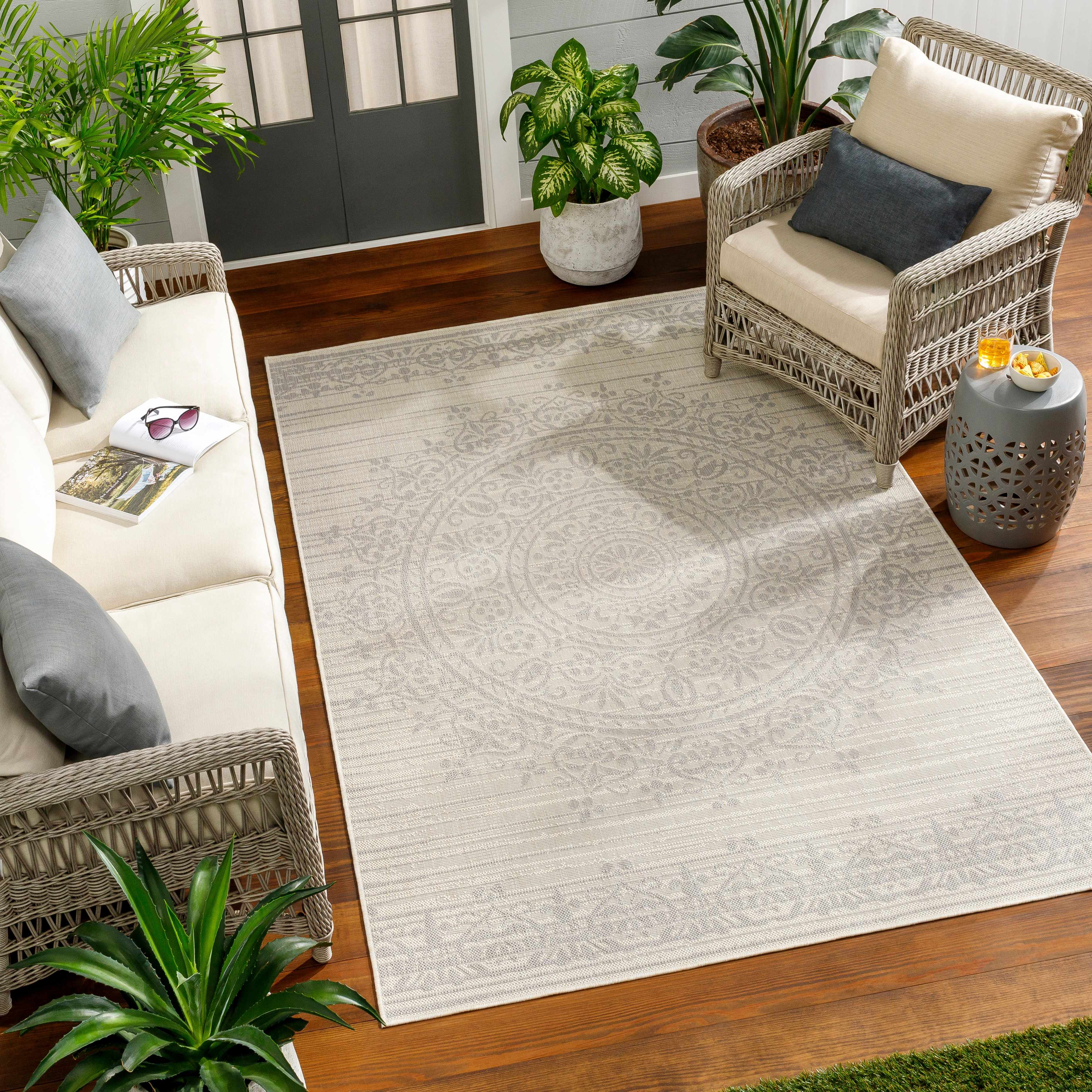Honza 6'7in x 9' Outdoor Area Rug - Hauteloom
