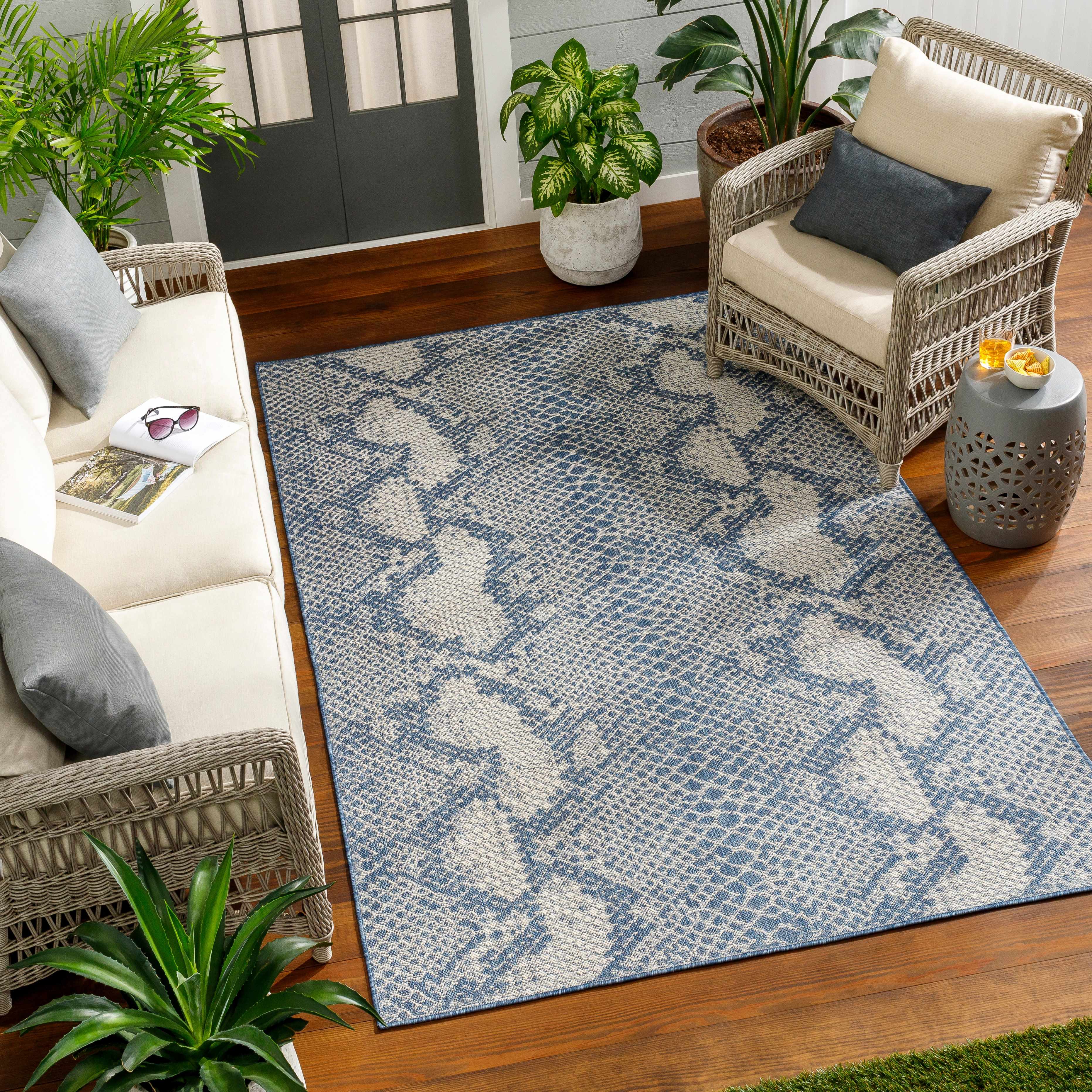Estee 6'7in x 9' Outdoor Area Rug - Hauteloom