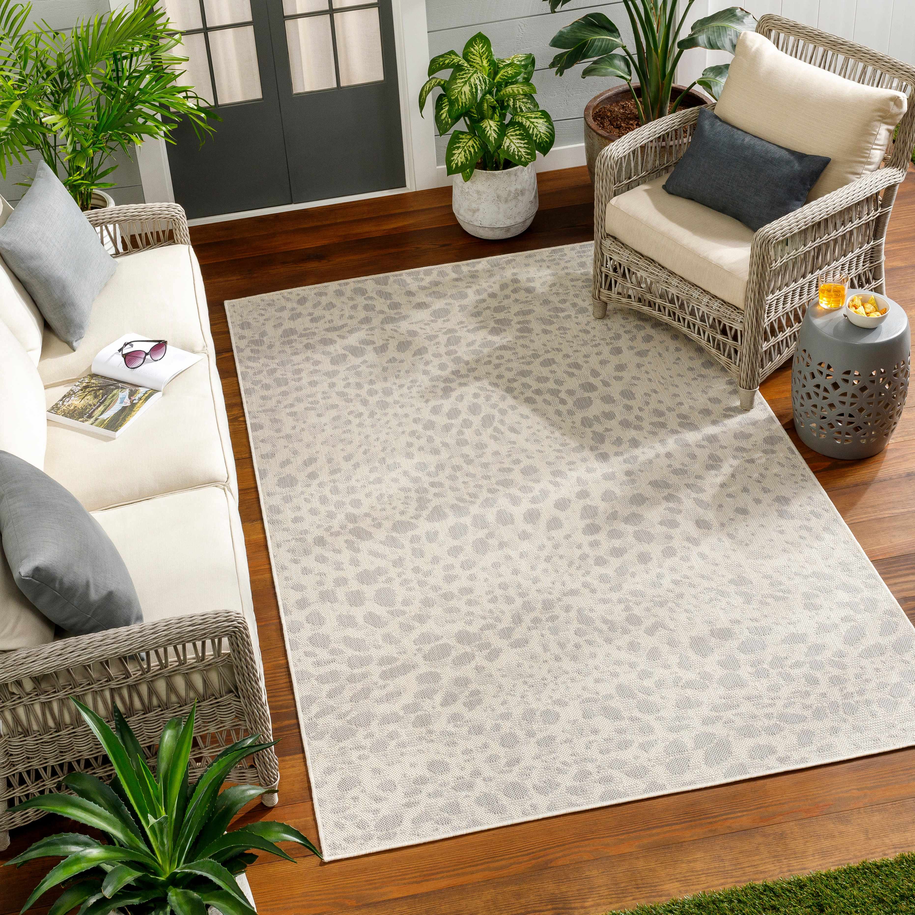 Erno 5'3in x 7' Outdoor Area Rug - Hauteloom