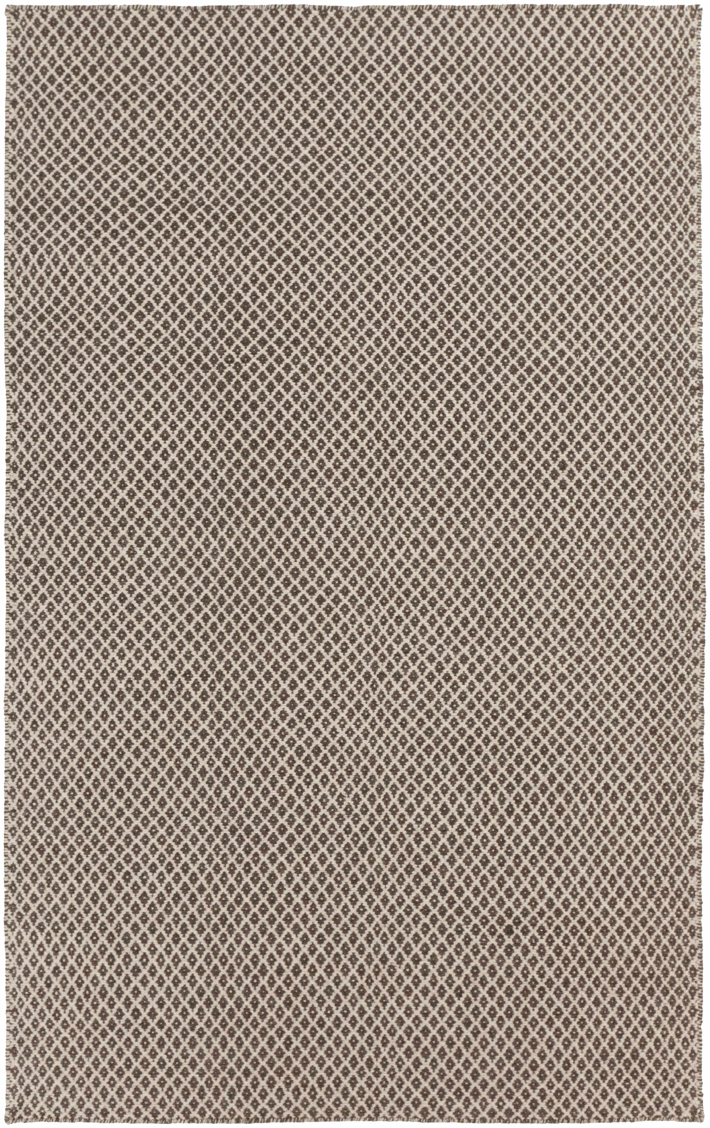 Lingo 5' x 8' Texture Solid Stripes Wool Area Rug - Hauteloom