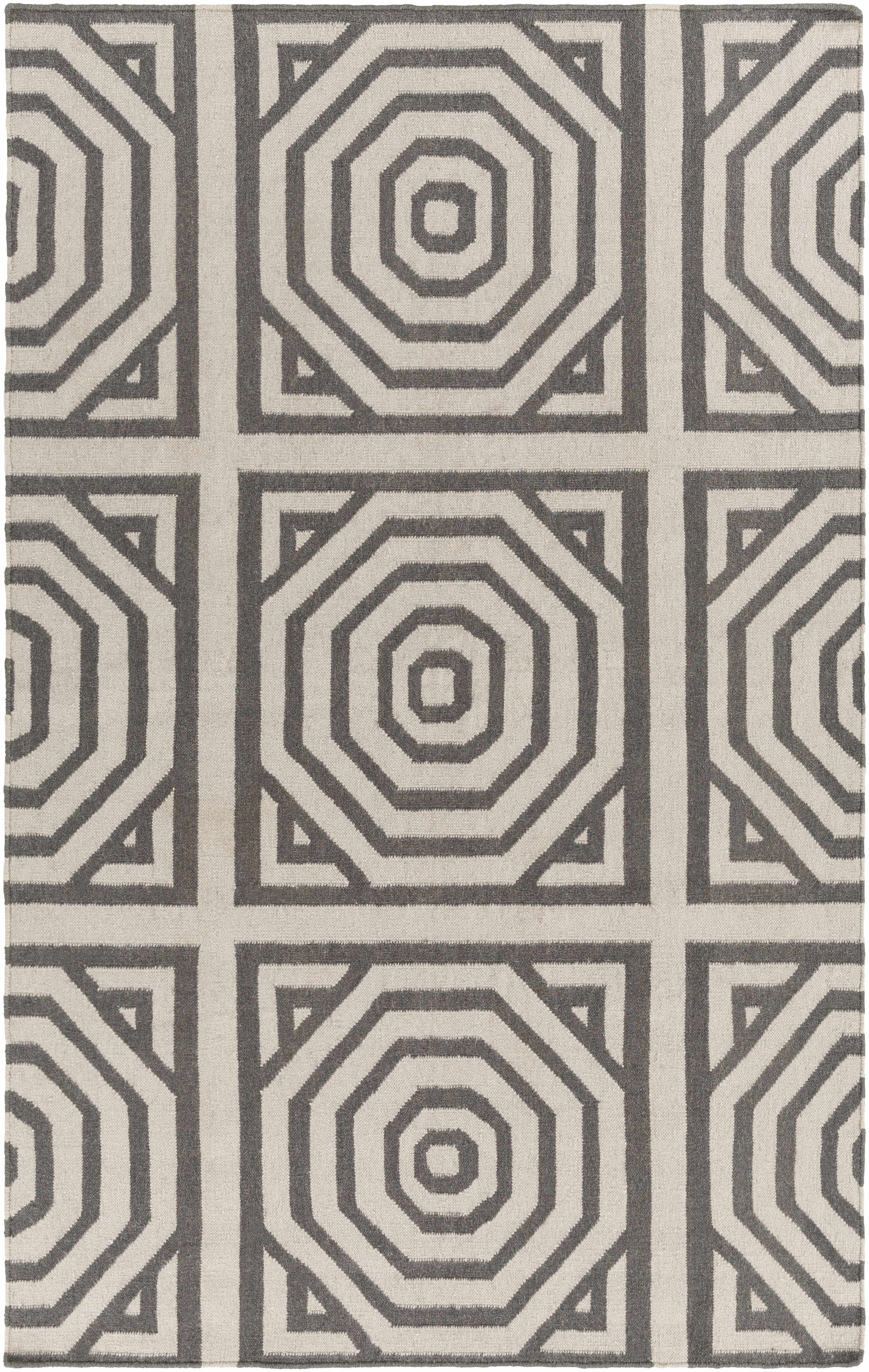 Otway 2' x 3' Modern Flat Weave Moroccan Trellis Wool Area Rug - Hauteloom