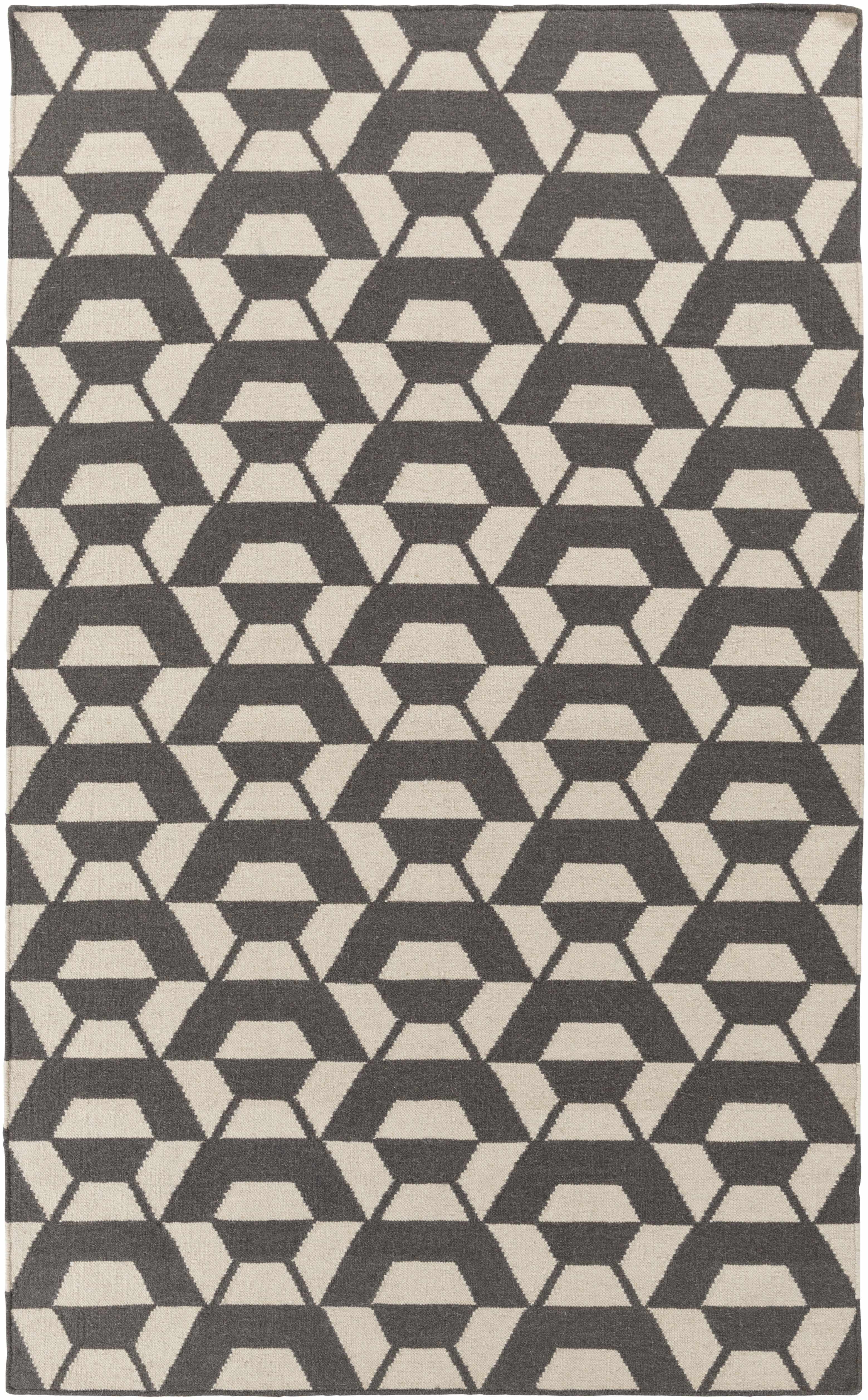 Linglestown 5' x 7'6in Modern Flat Weave Moroccan Trellis Wool Area Rug - Hauteloom