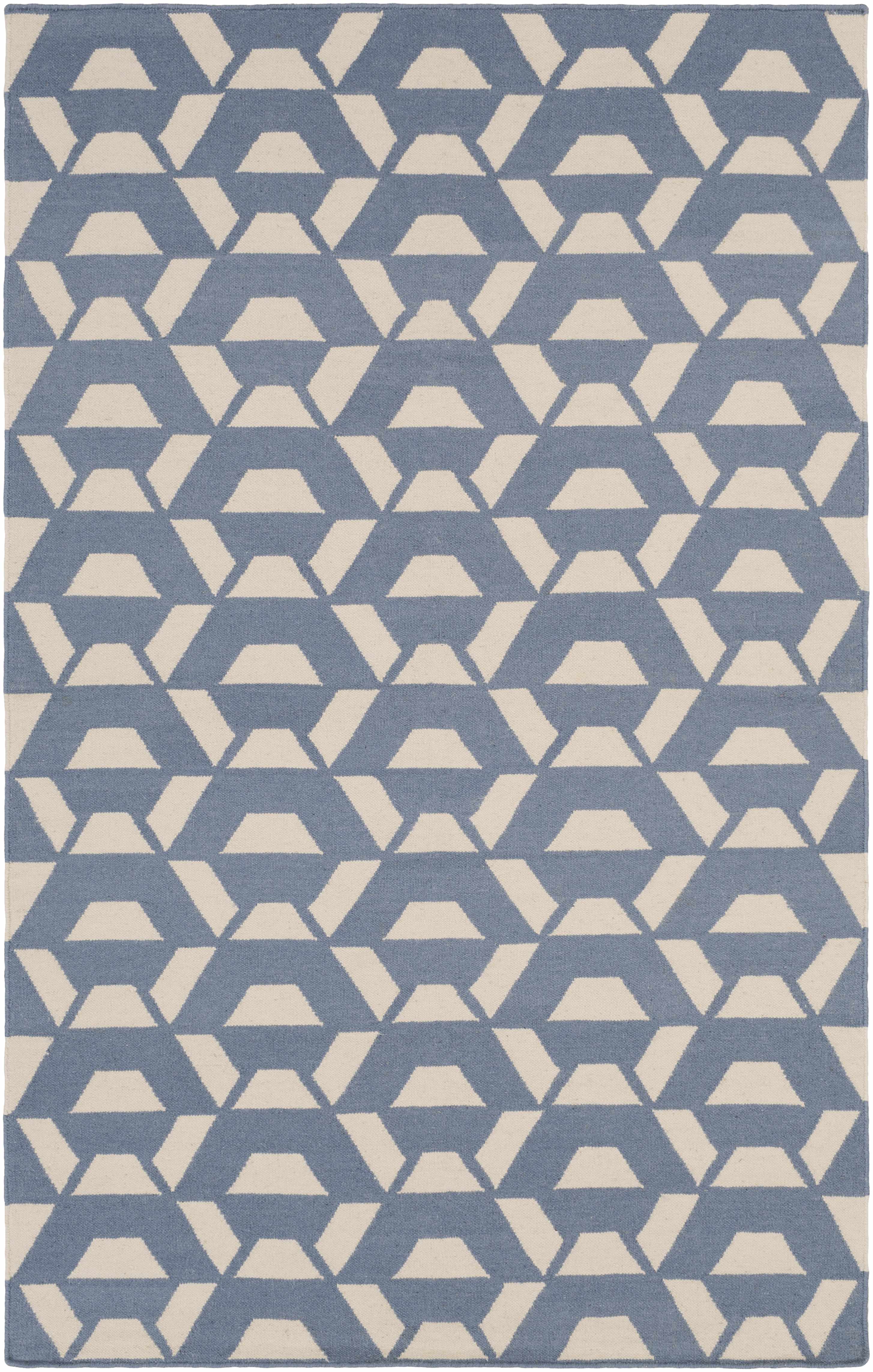 Owen 8' x 10' Modern Flat Weave Moroccan Trellis Wool Area Rug - Hauteloom