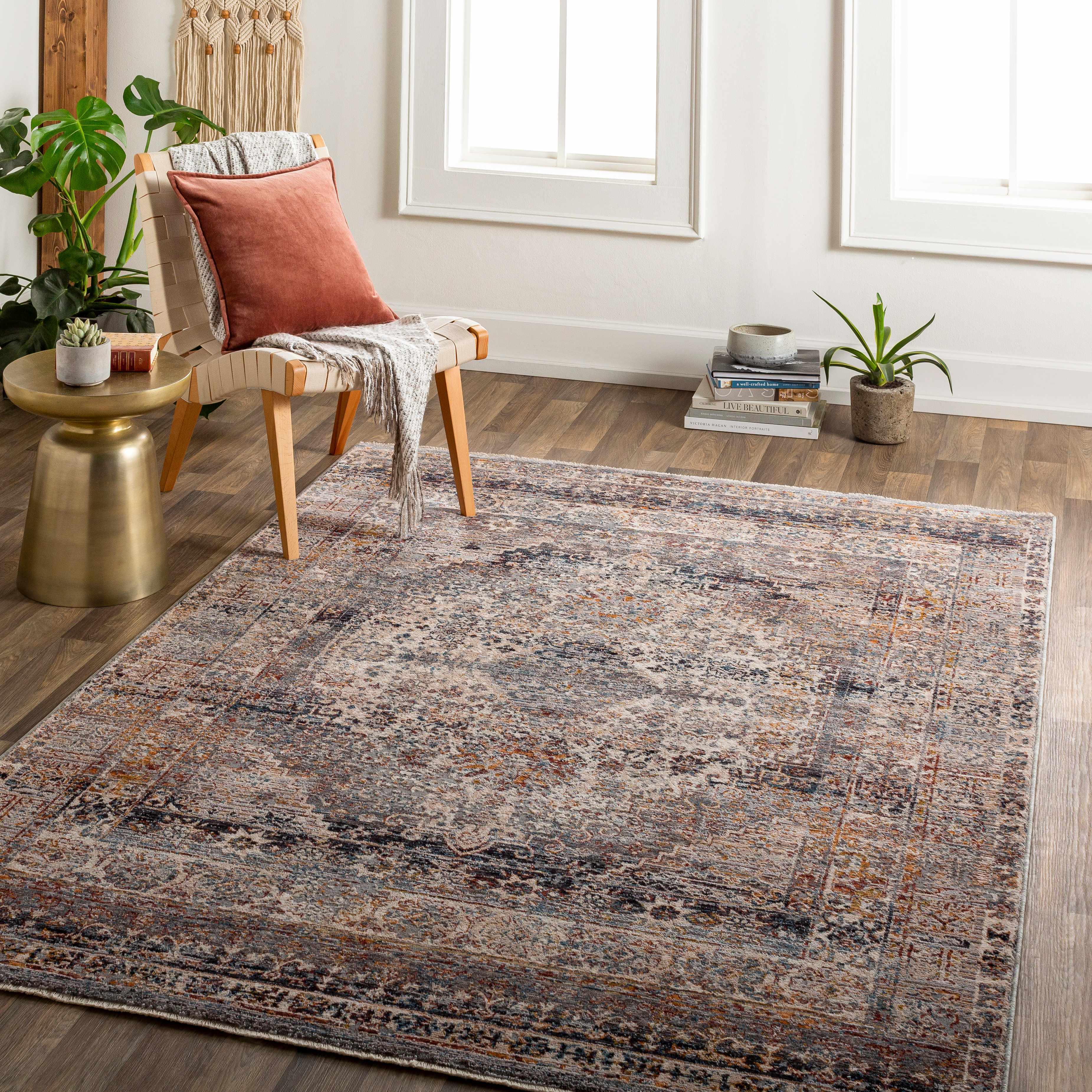 Sumag 5' x 8'2in Updated Traditional Farmhouse Area Rug - Hauteloom