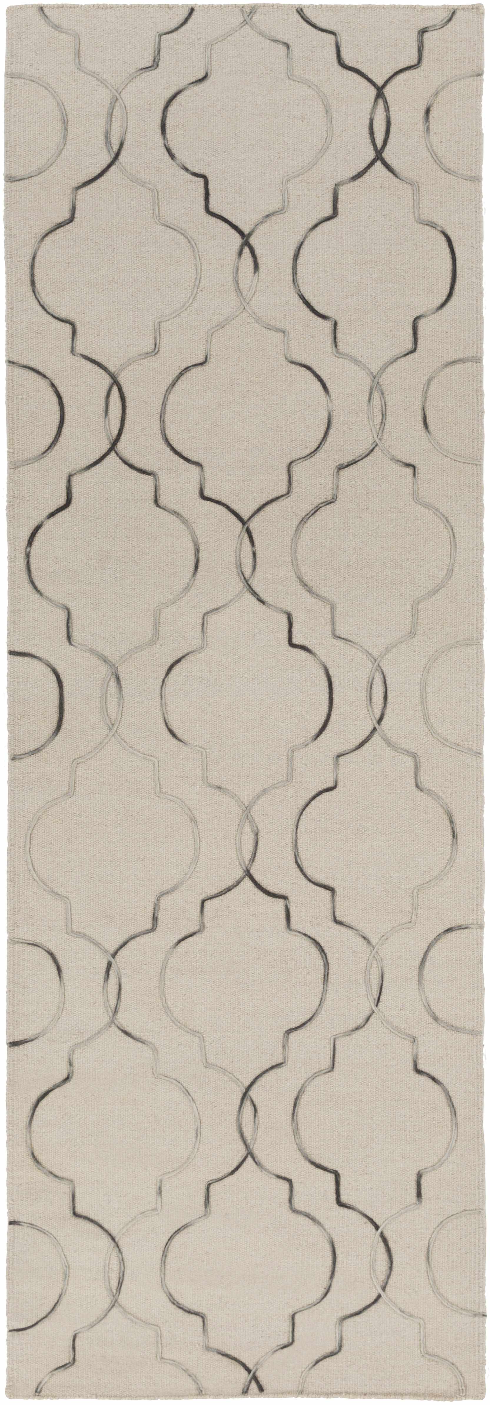 Wycombe 2'6in x 8' Transitional Modern Moroccan Trellis Wool Runner - Hauteloom