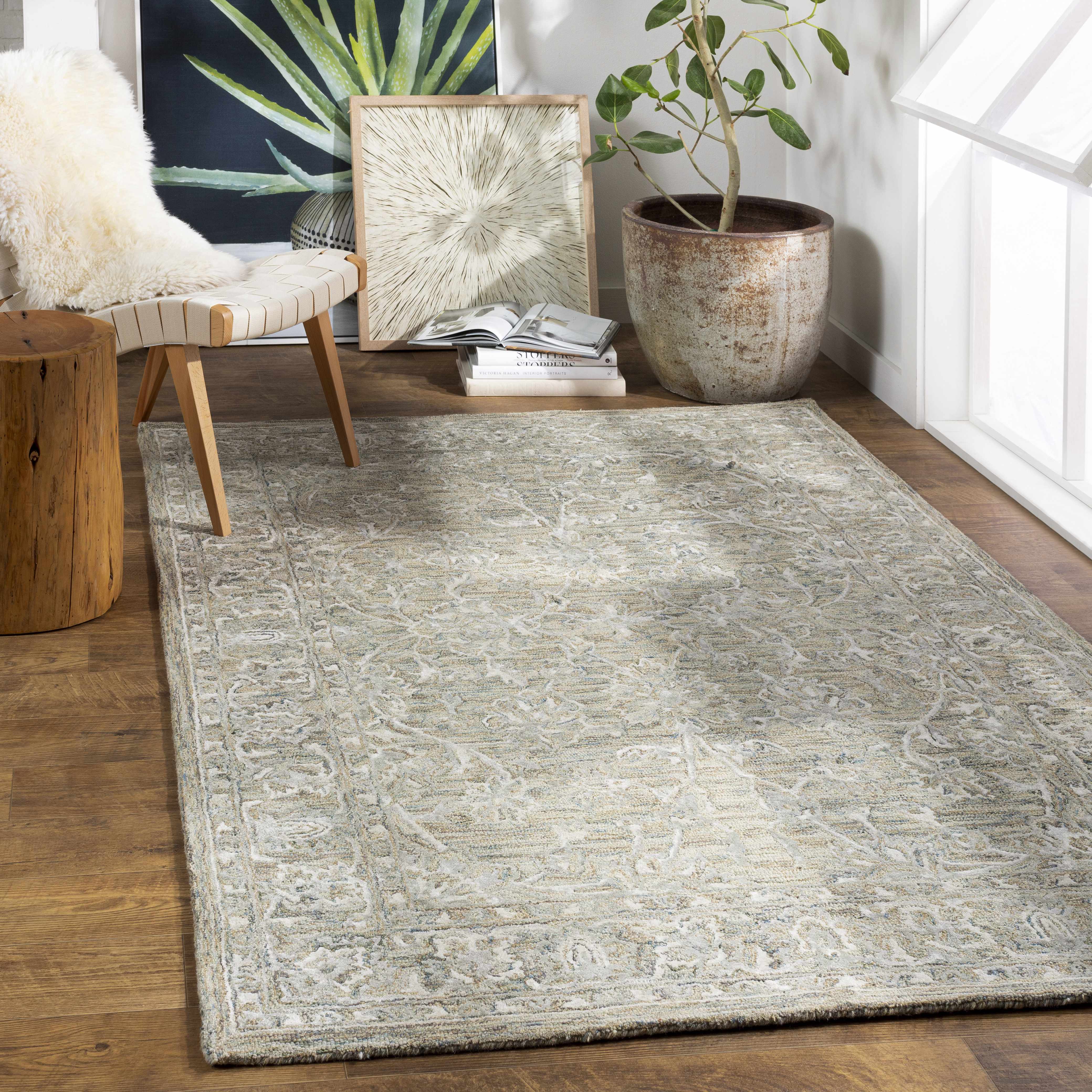 Montmorenci 5' x 7'6in Traditional Wool Area Rug - Hauteloom