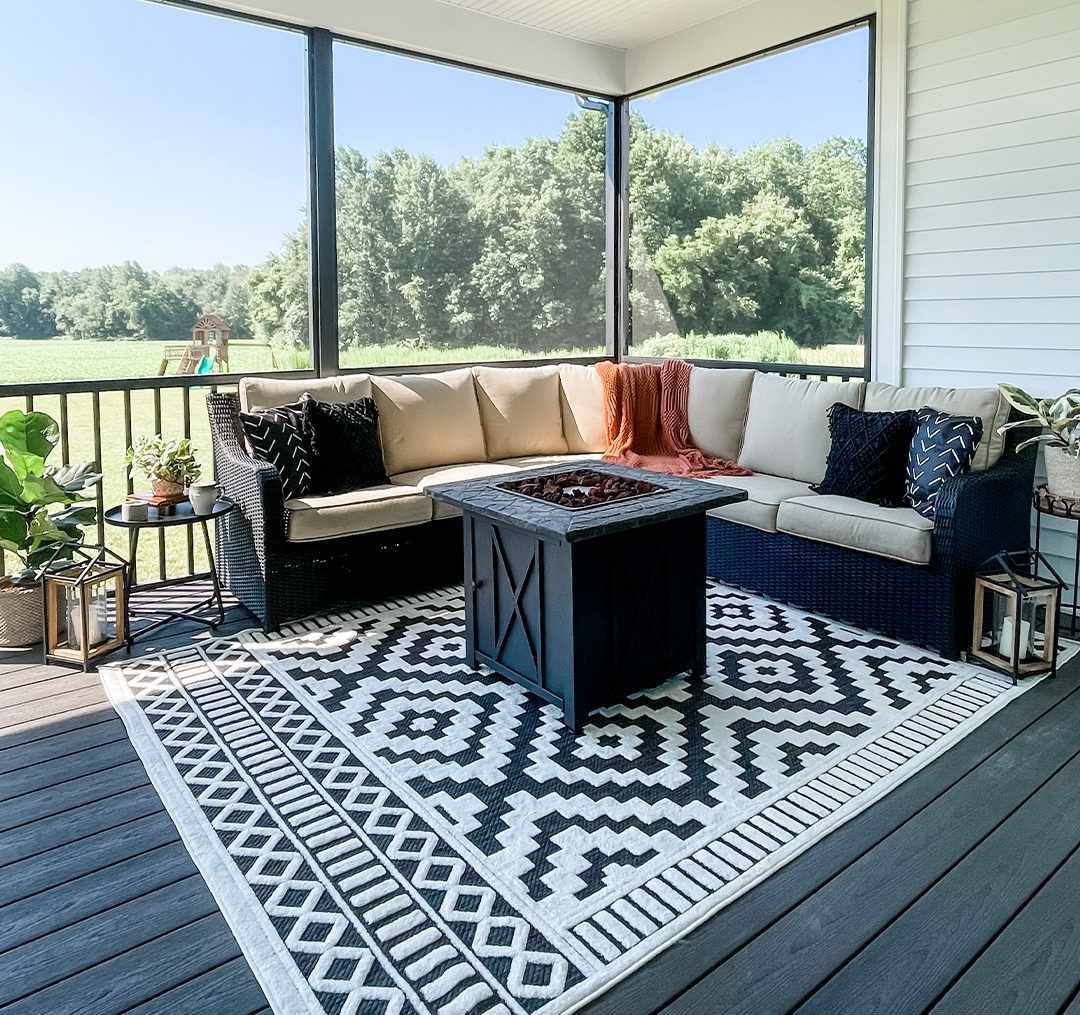 Feya 5'3in x 7' Outdoor Area Rug - Hauteloom