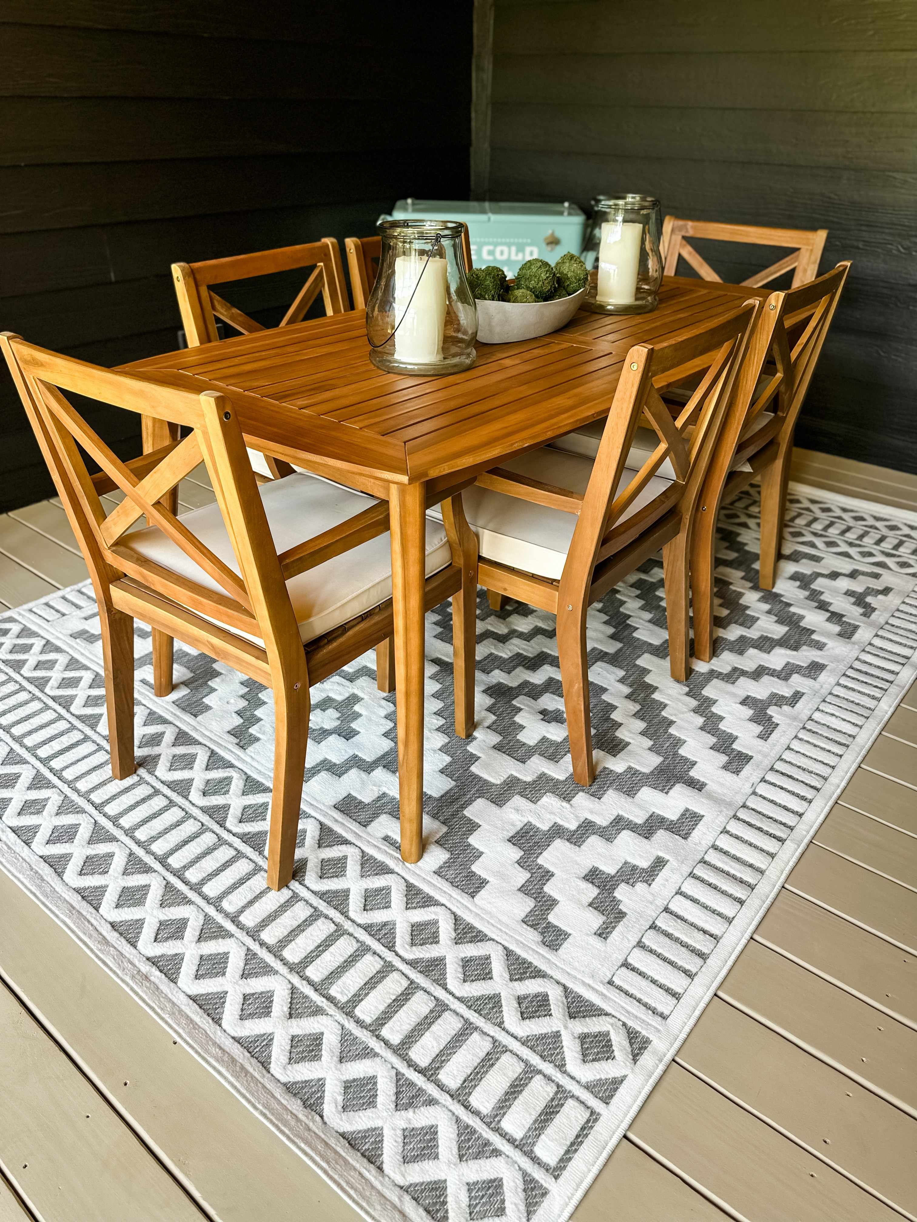 Feya 6'7in x 9' Outdoor Area Rug - Hauteloom