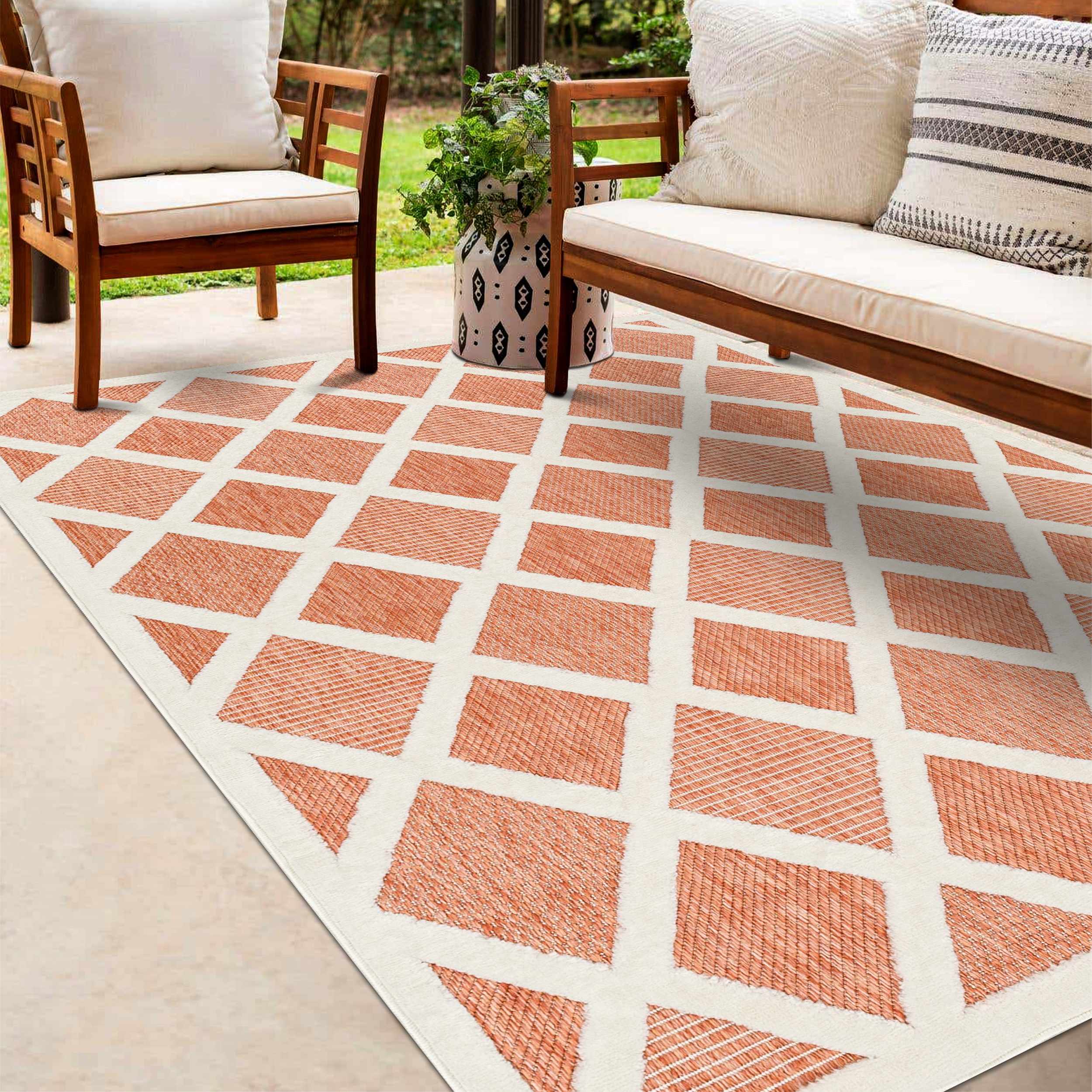 Akuna 5'3in x 7' Outdoor Area Rug - Hauteloom