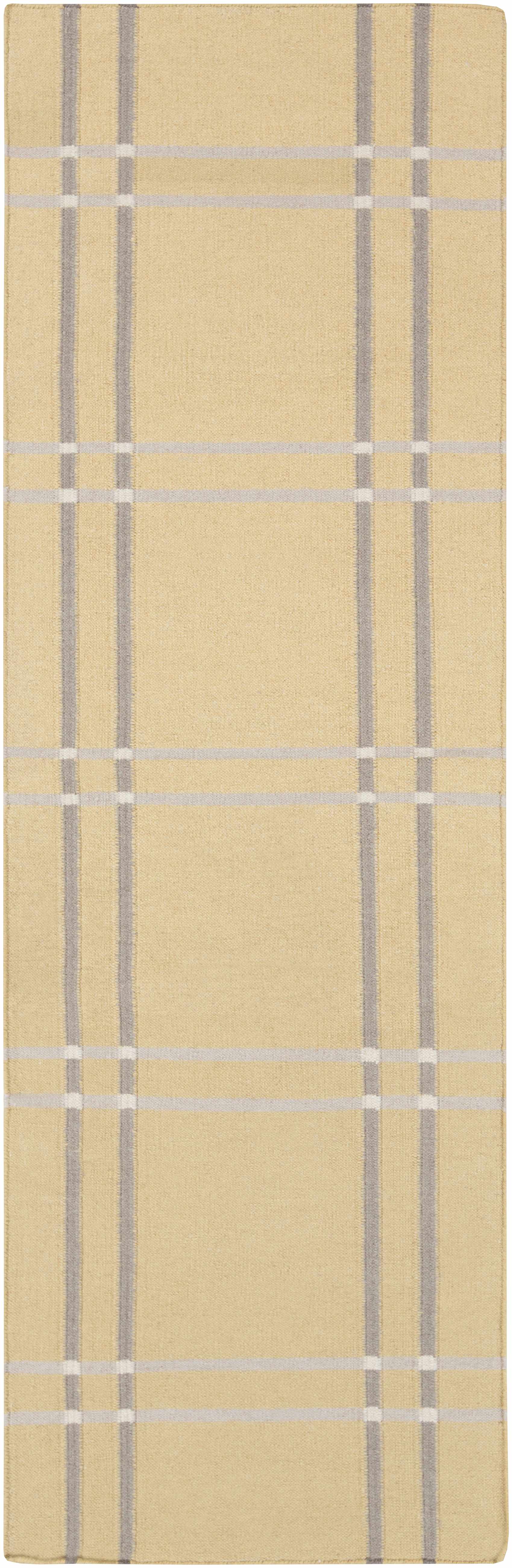 Wheeler 2'6in x 8' Modern Solid Stripes Wool Runner - Hauteloom