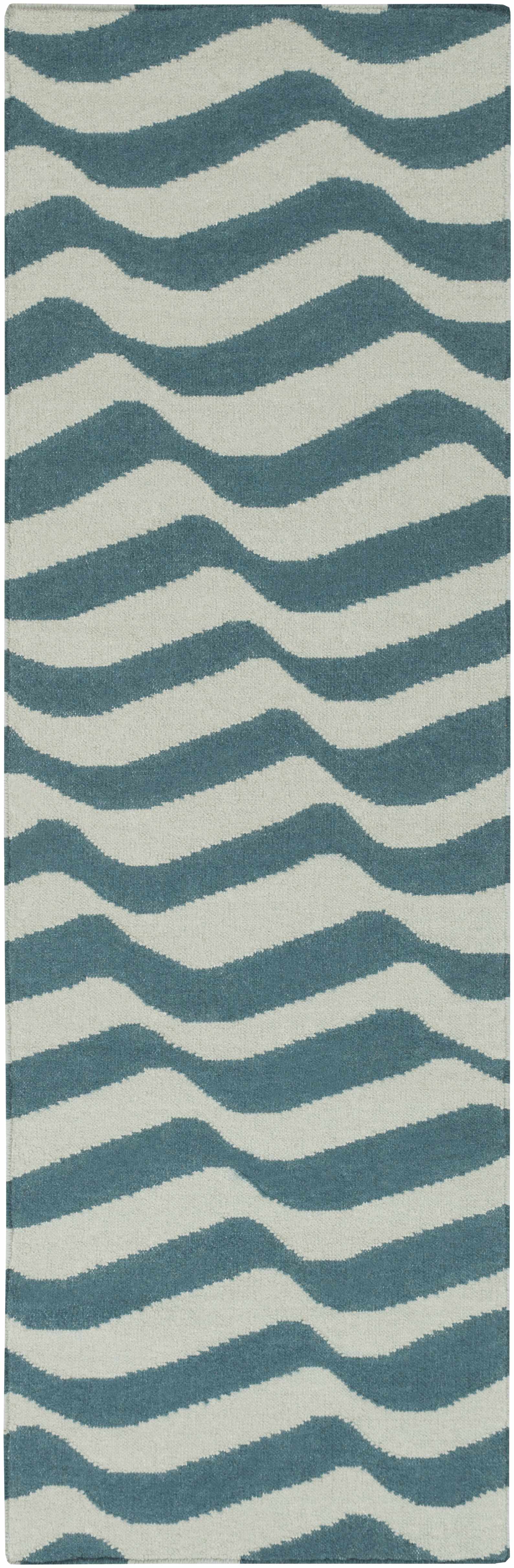 Willis 2'6in x 8' Modern Solid Stripes Wool Runner - Hauteloom