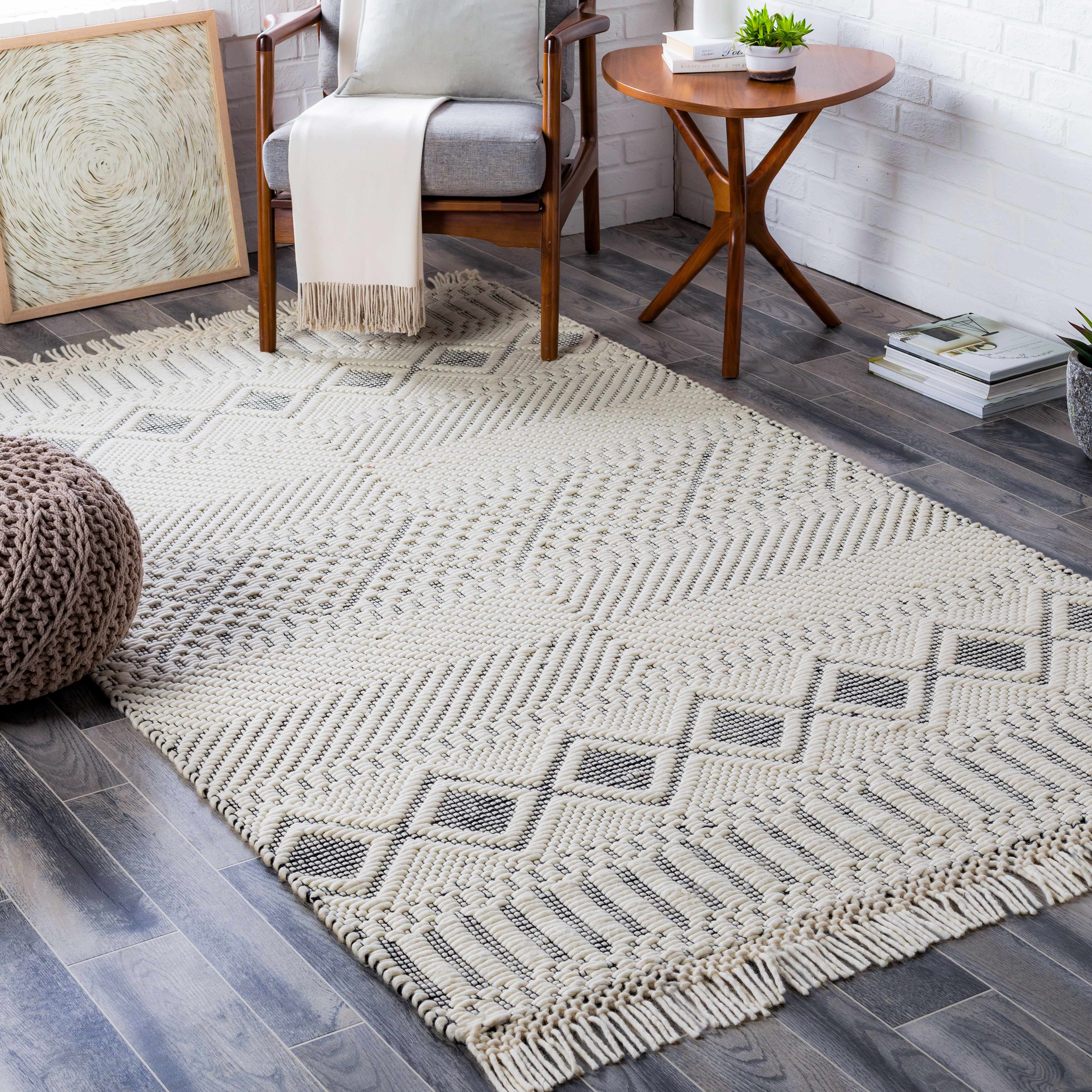 Blakeview 6' x 9' handmade Farmhouse Moroccan NZ Wool Area Rug - Hauteloom