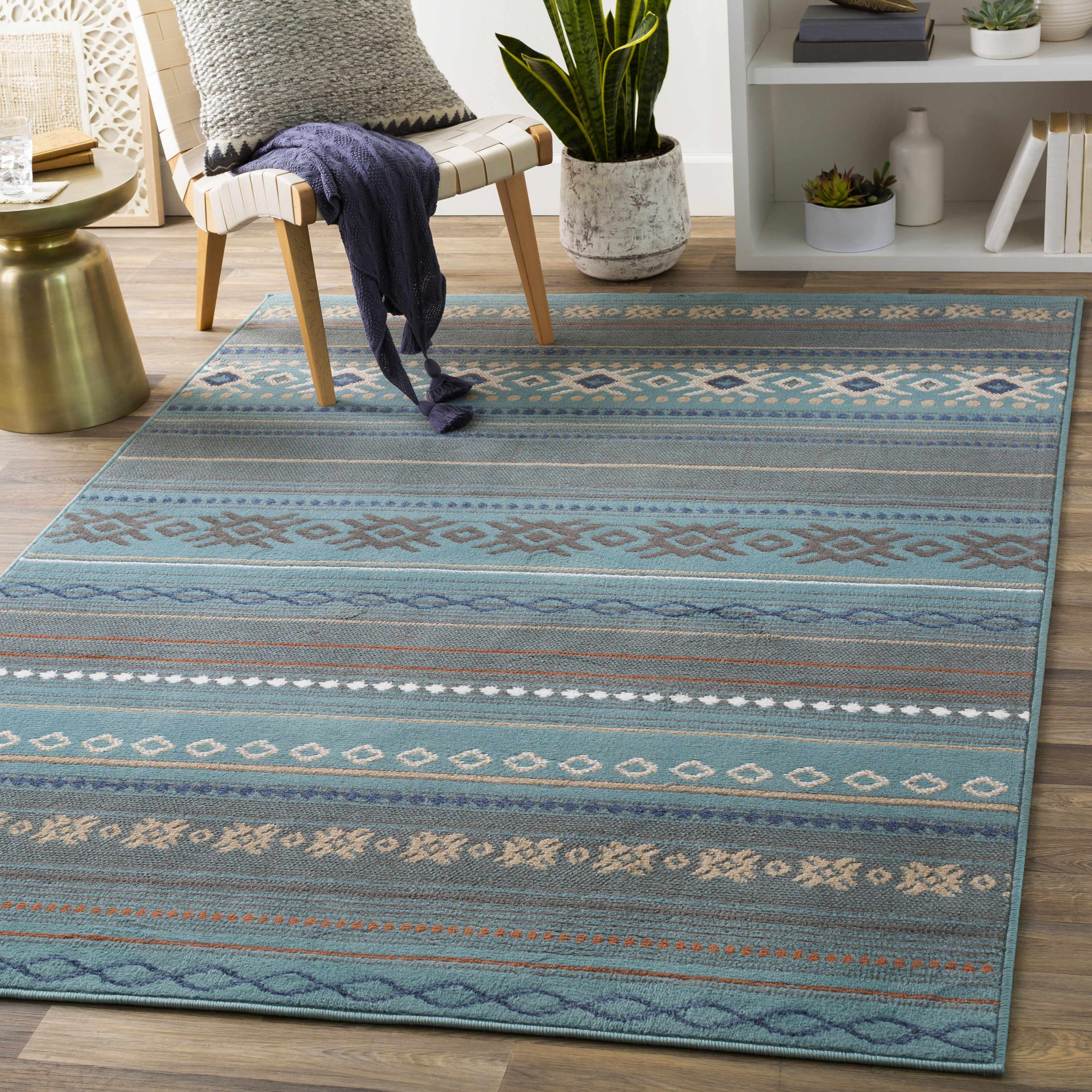 Wye 6'7in x 9' Modern Area Rug - Hauteloom