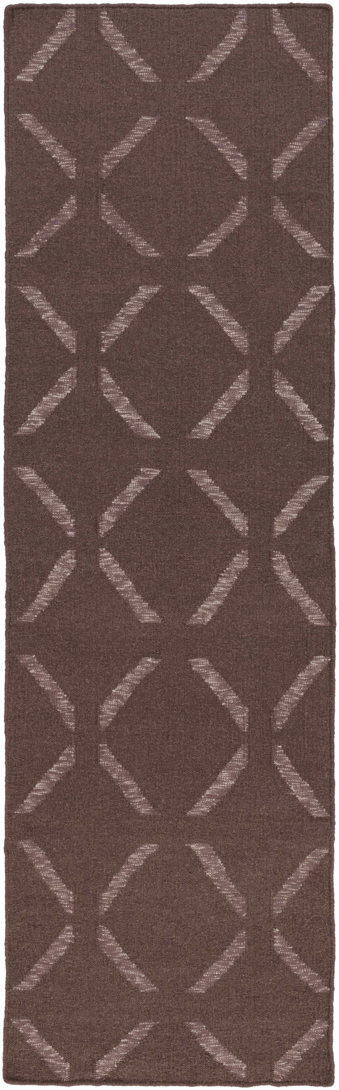Waccabuc 2'6in x 8' Transitional Modern Moroccan Trellis Wool Runner - Hauteloom