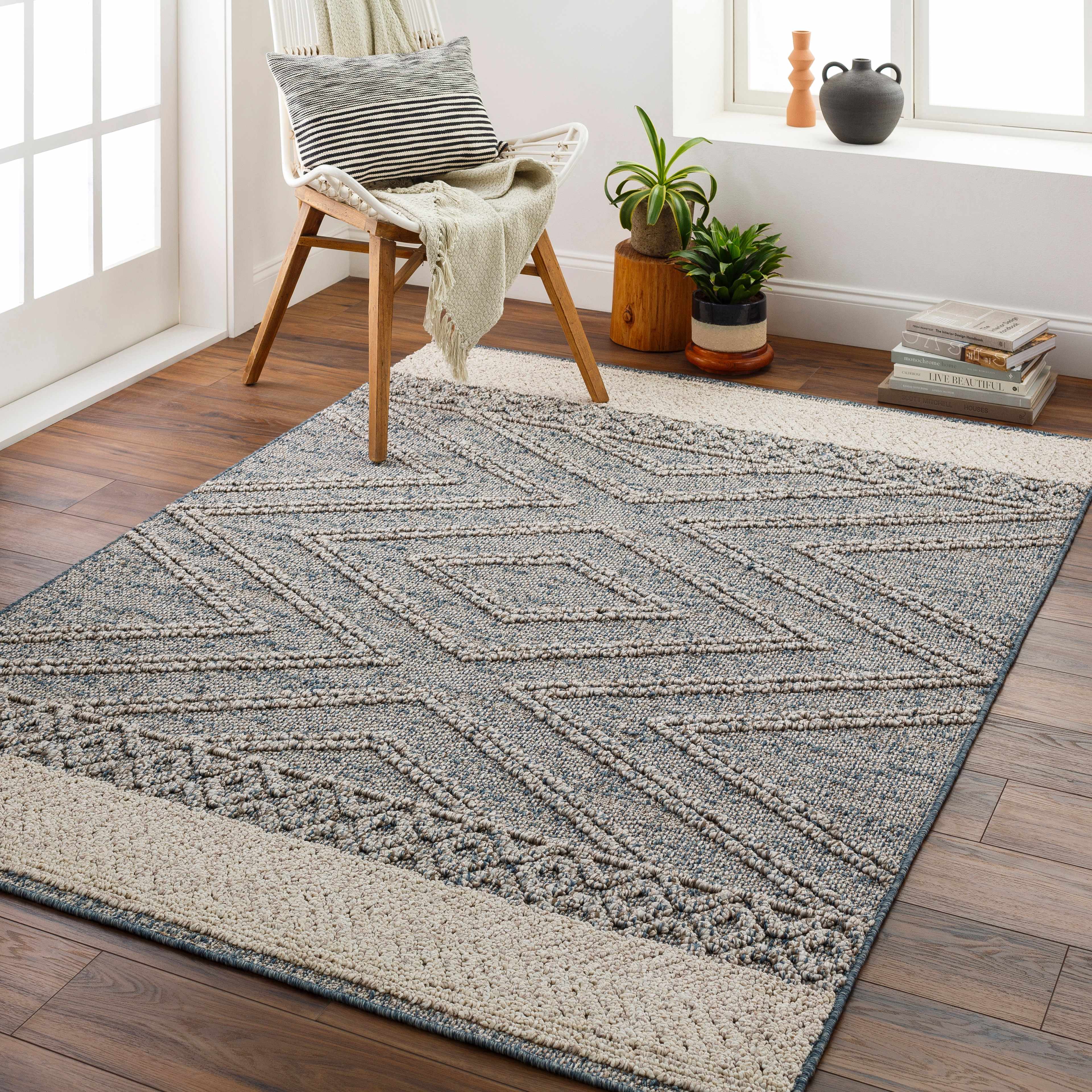 Areli 6'7in x 9' Outdoor Area Rug - Hauteloom