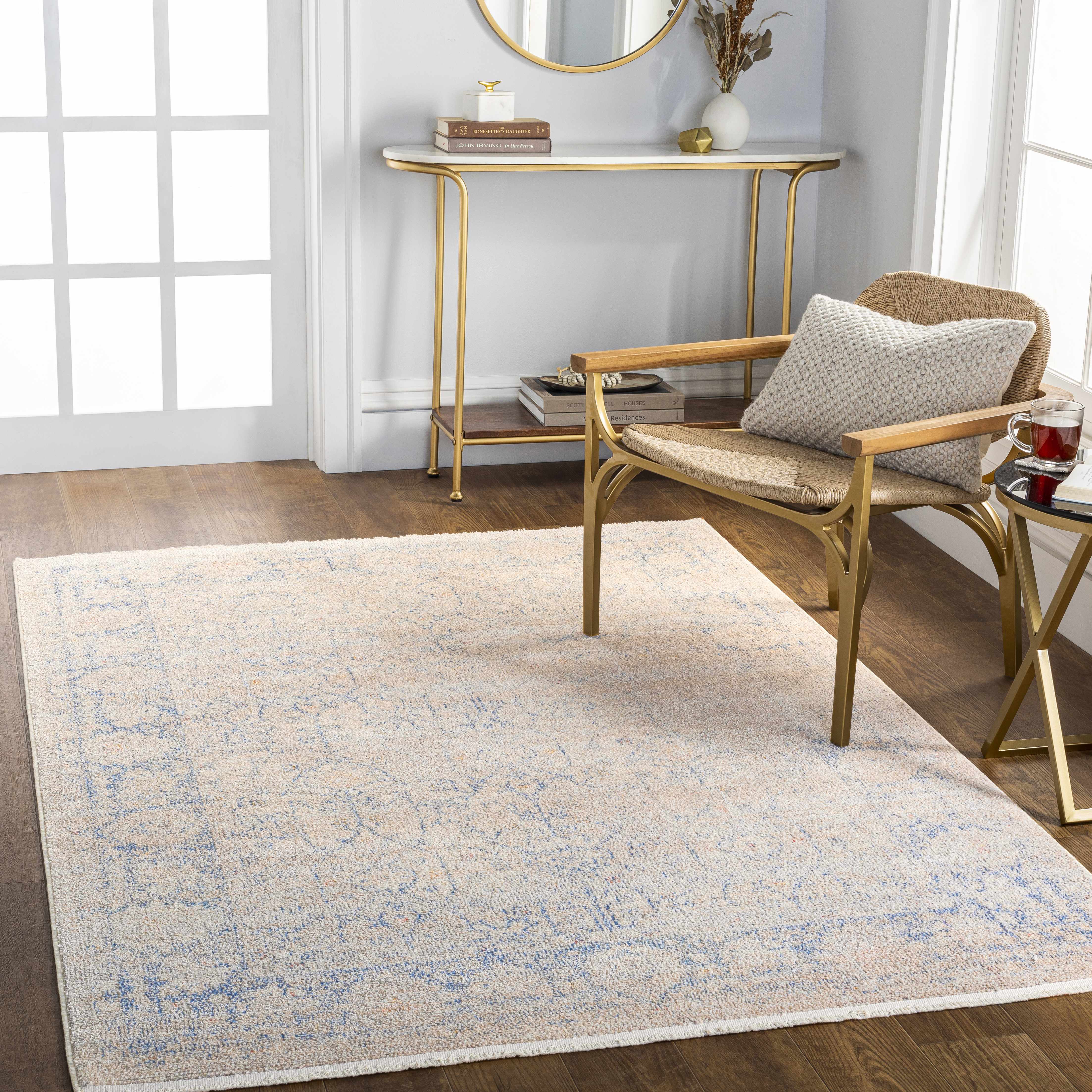 Dian 6'7in x 9' Updated Traditional Farmhouse Area Rug - Hauteloom