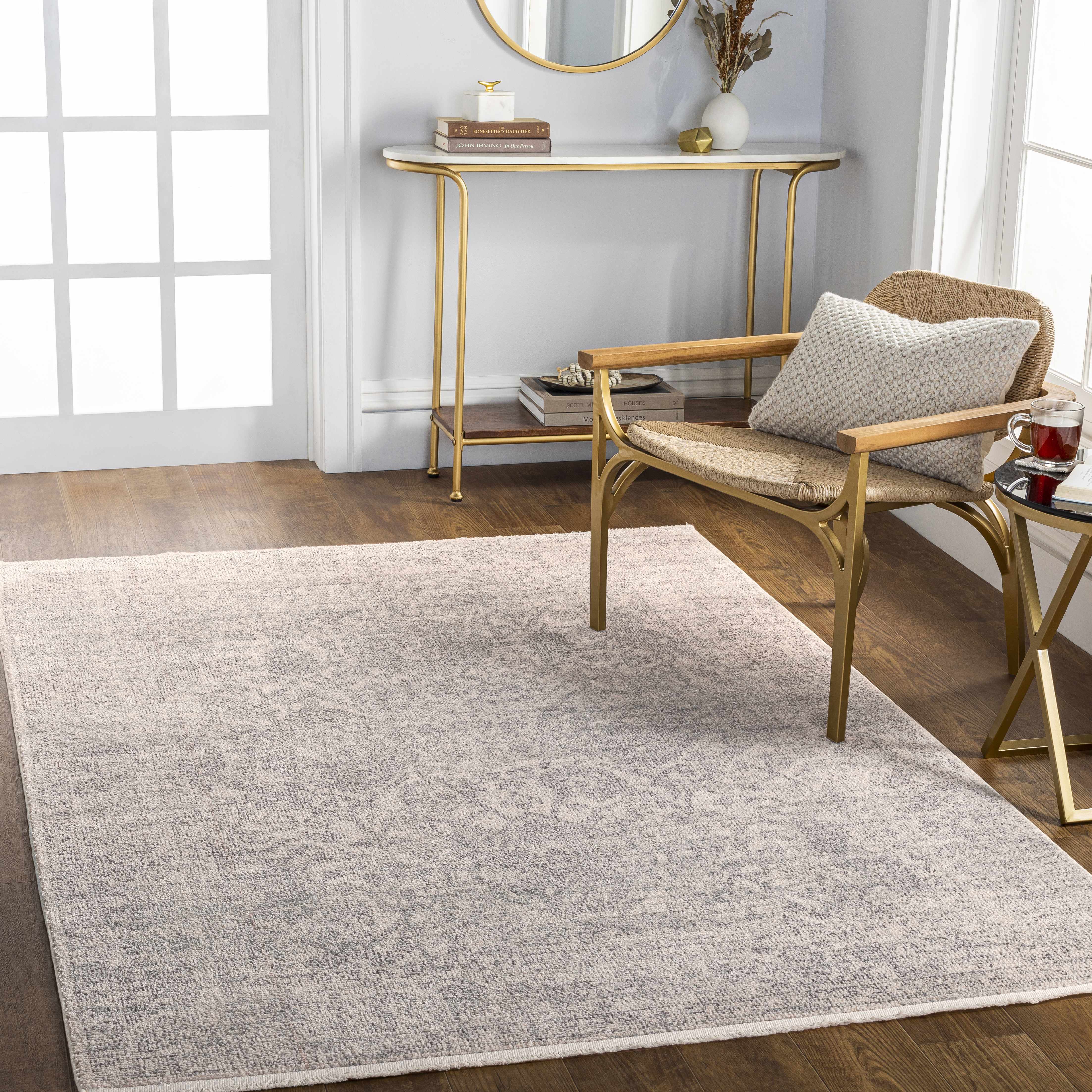 Curt 6'7in x 9' Updated Traditional Farmhouse Area Rug - Hauteloom