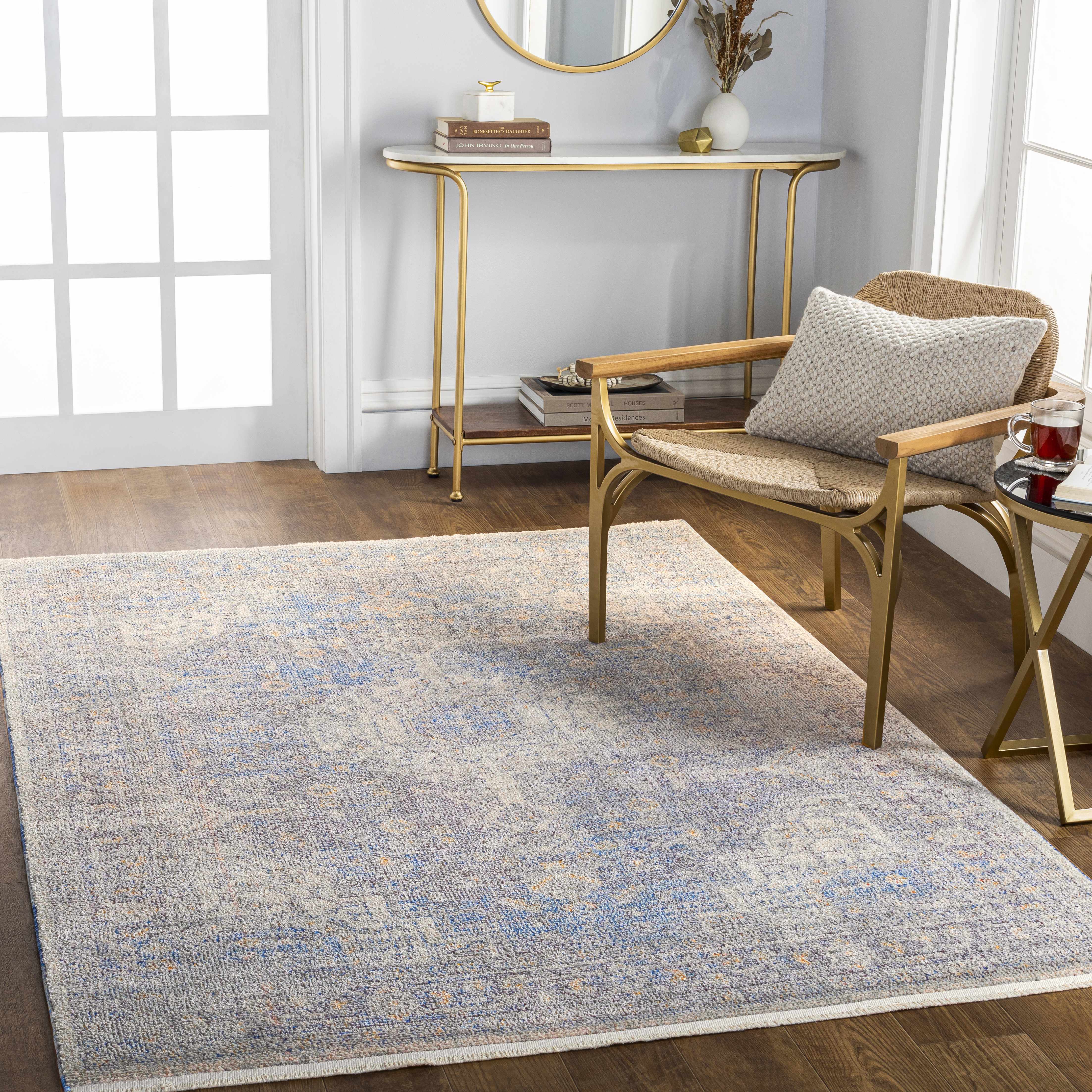 Iggy 6'7in x 9' Updated Traditional Farmhouse Area Rug - Hauteloom