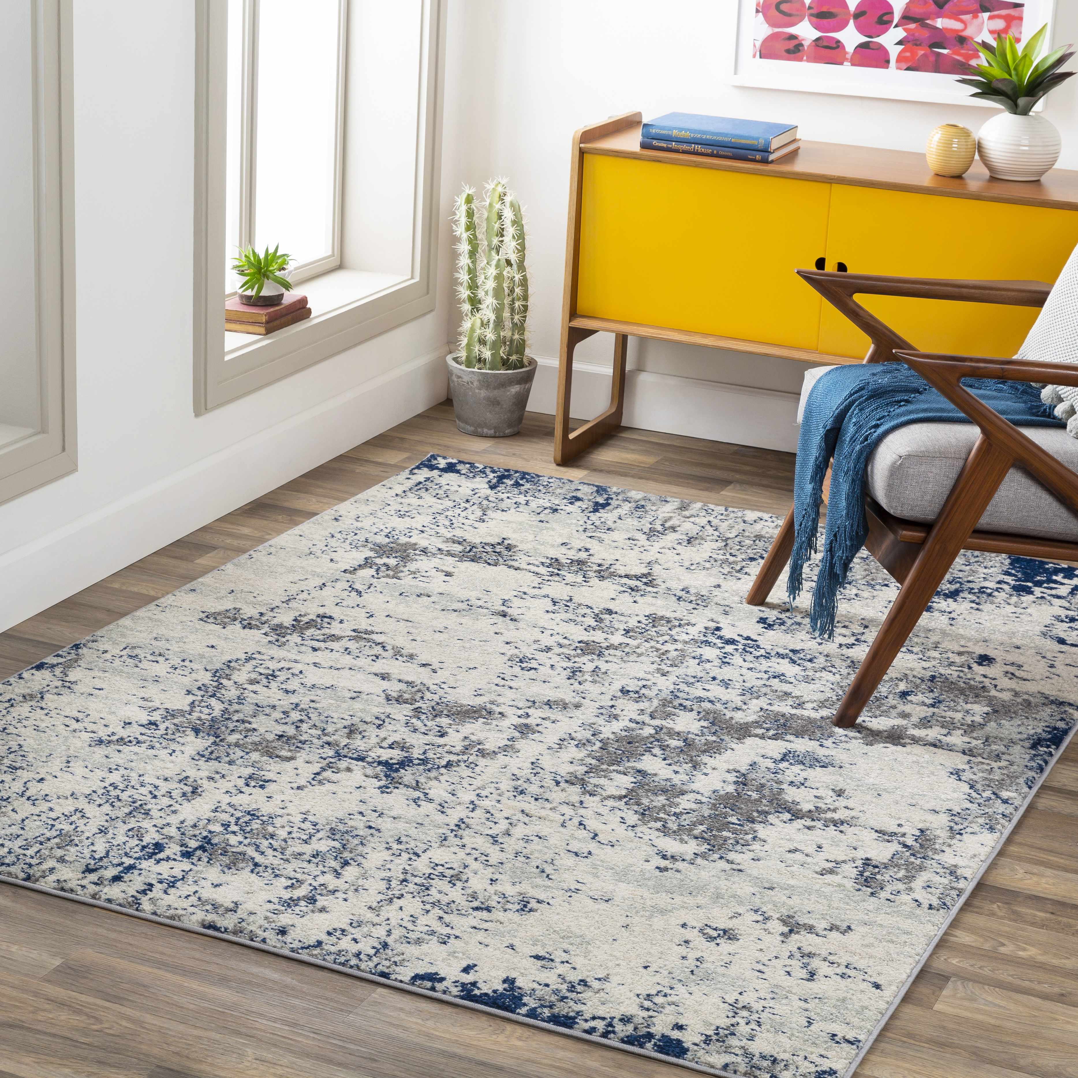 Warburton 7'10in x 10'3in Modern Area Rug - Hauteloom