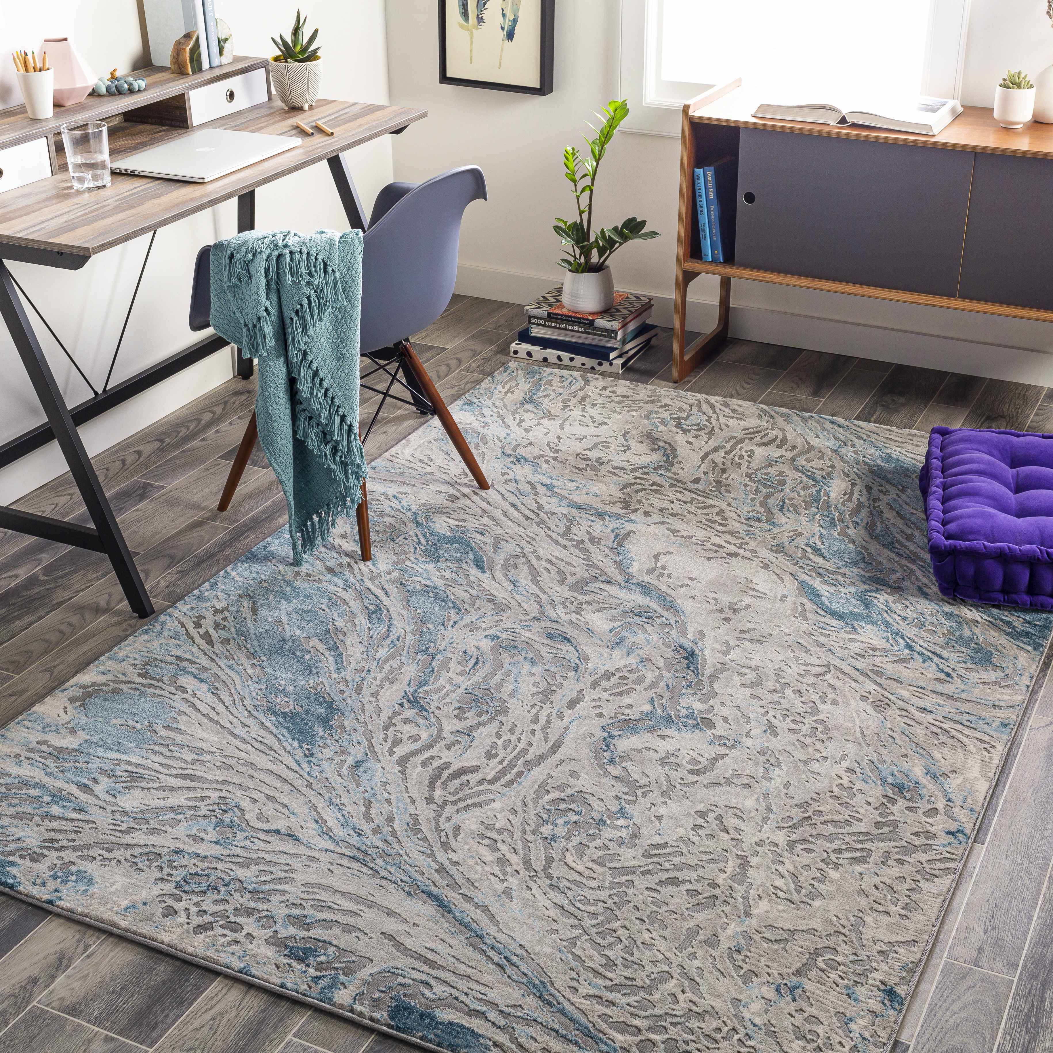 Lambton 7'10in x 10'2in Modern Contemporary Bohemian Ubstract Area Rug - Hauteloom