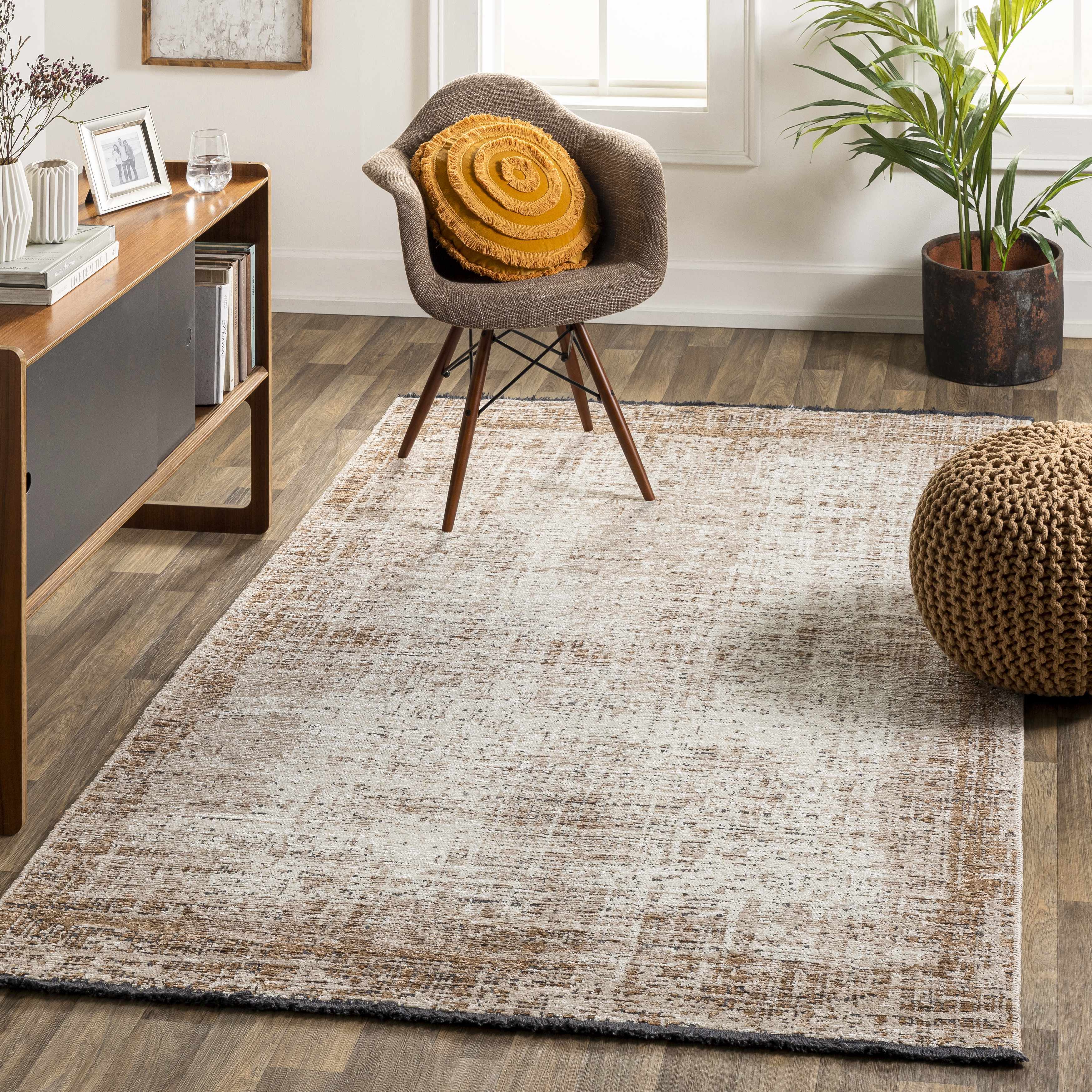 Binh 4'11in x 7' Modern Contemporary Bohemian Abstract Area Rug - Hauteloom