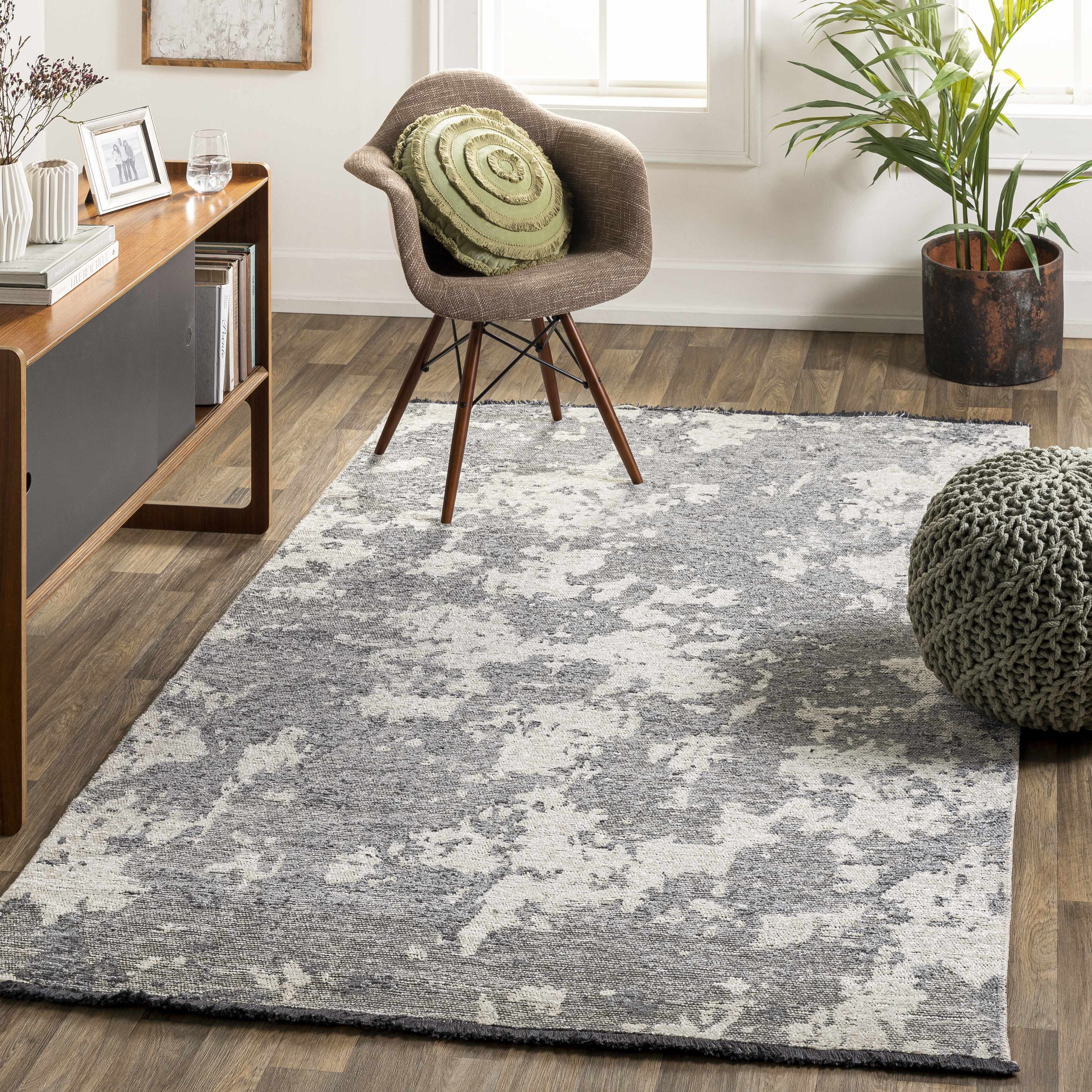 Bimo 4'11in x 7' Modern Contemporary Bohemian Abstract Area Rug - Hauteloom