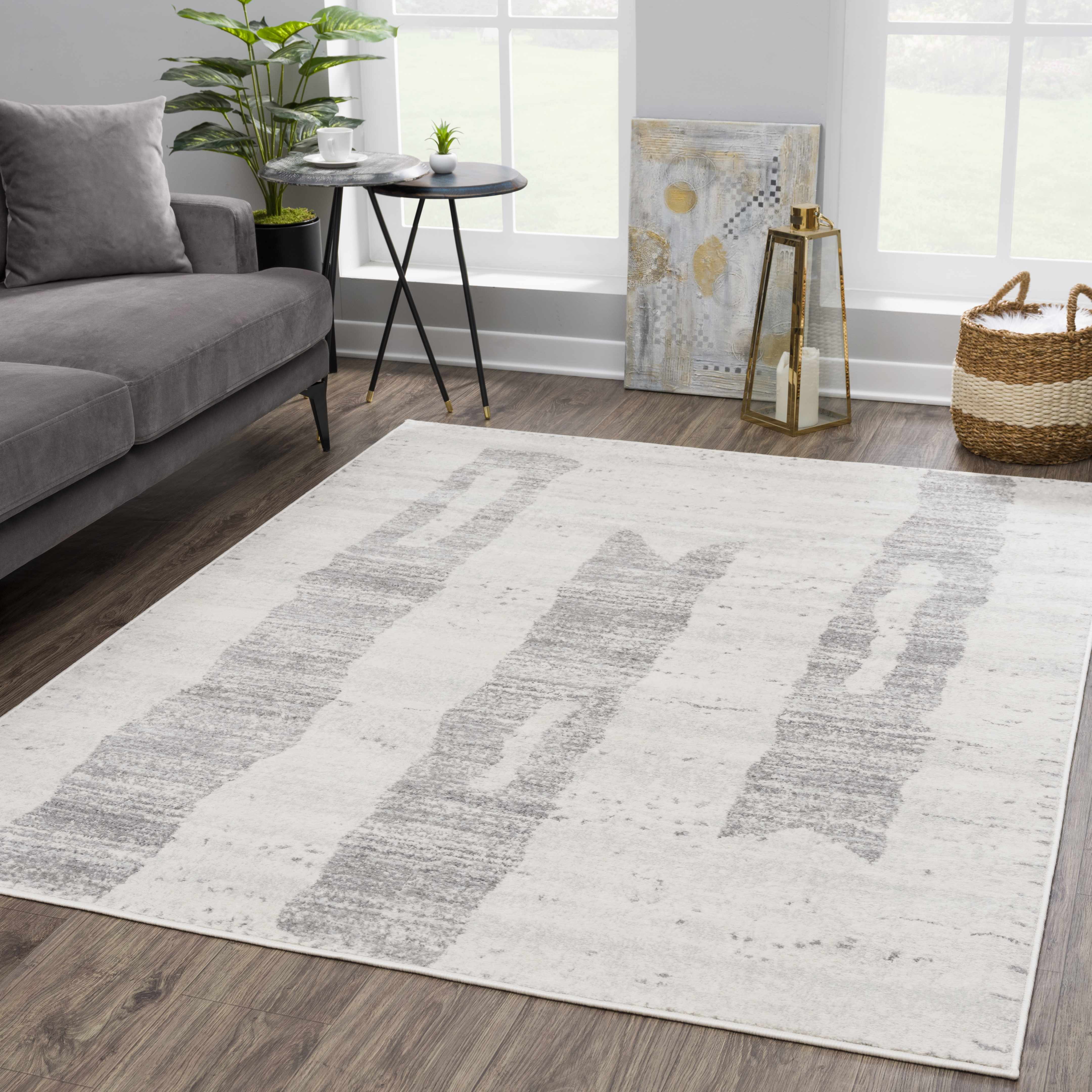 Tigris TGS-2316 5'3in x 7' Modern,Farmhouse Area Rug - Hauteloom