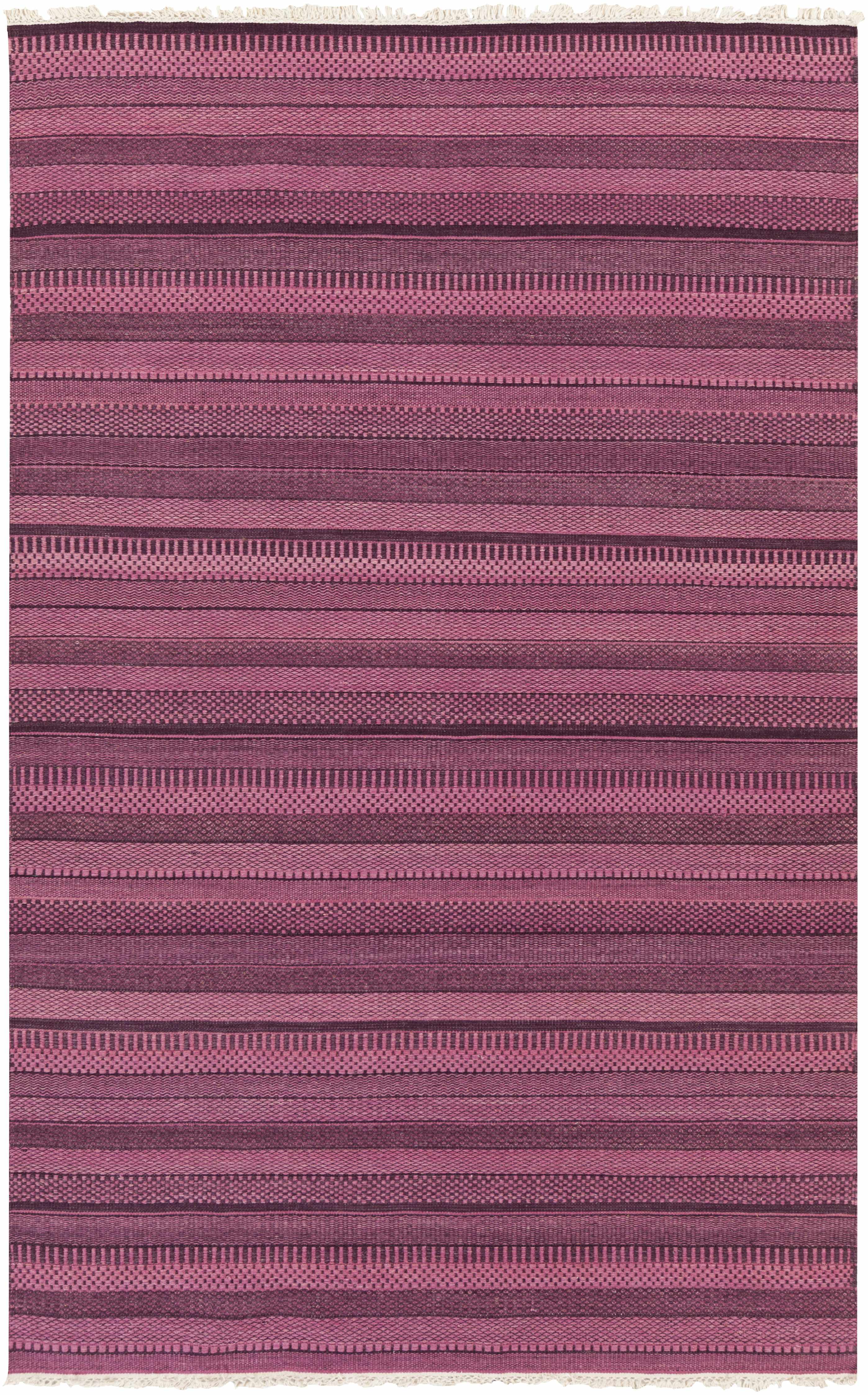 Tolland 8' x 10' Striped Handmade Solid Stripes Wool Area Rug - Hauteloom