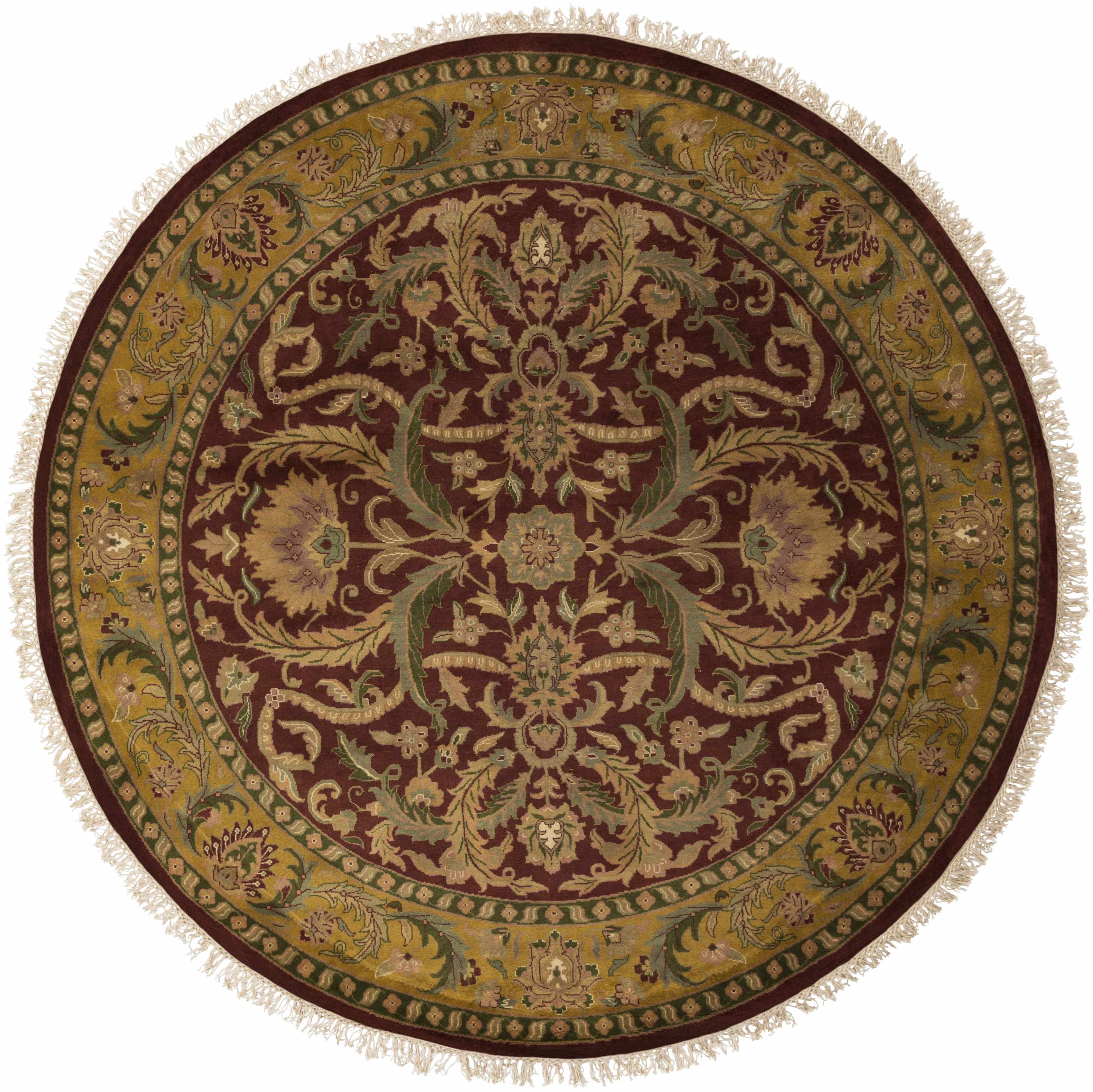 Steuben 8' Round Classic Handmade Traditional Persian NZ Wool Area Rug - Hauteloom