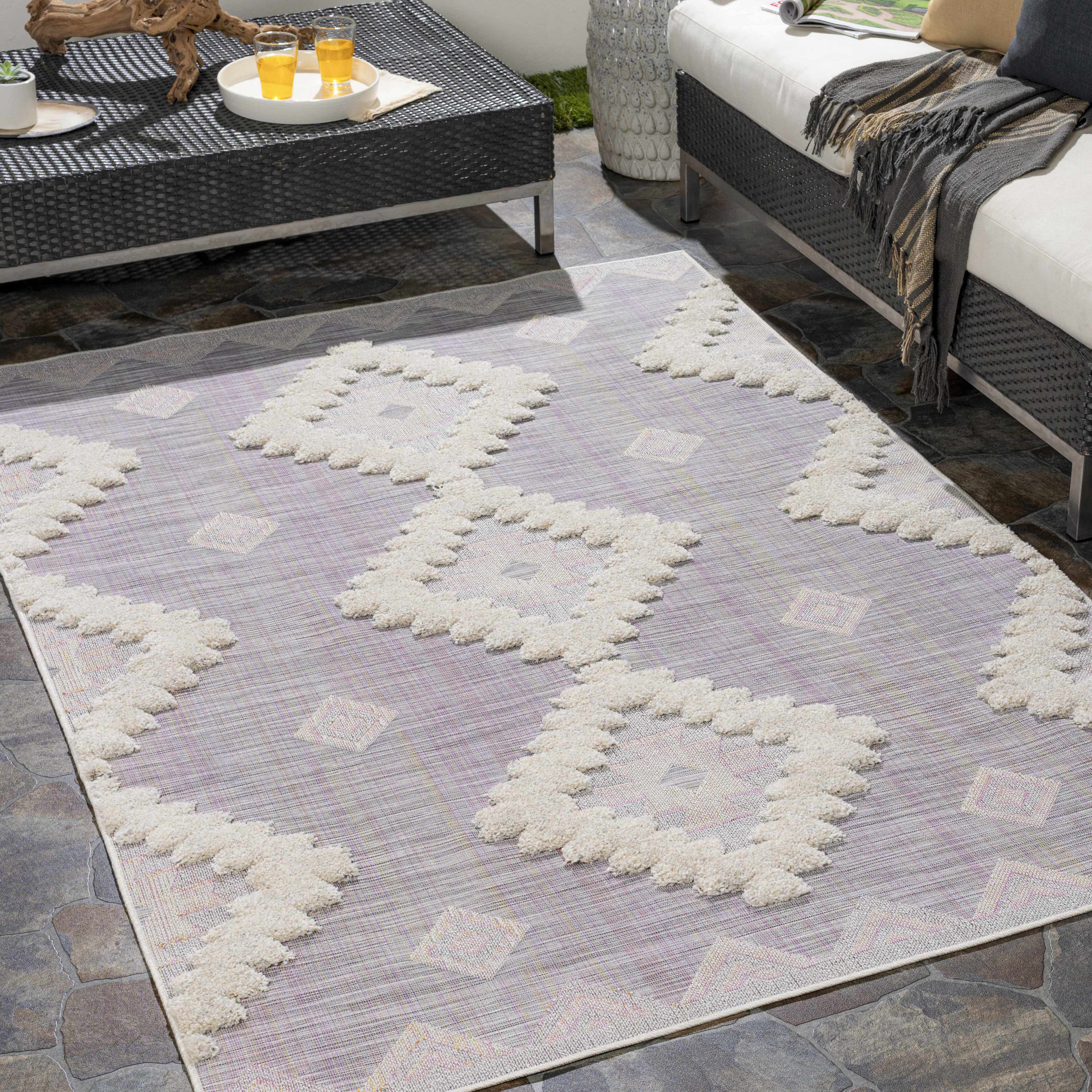 Weeksbury 7'10in x 10' Rustic Outdoor Area Rug - Hauteloom