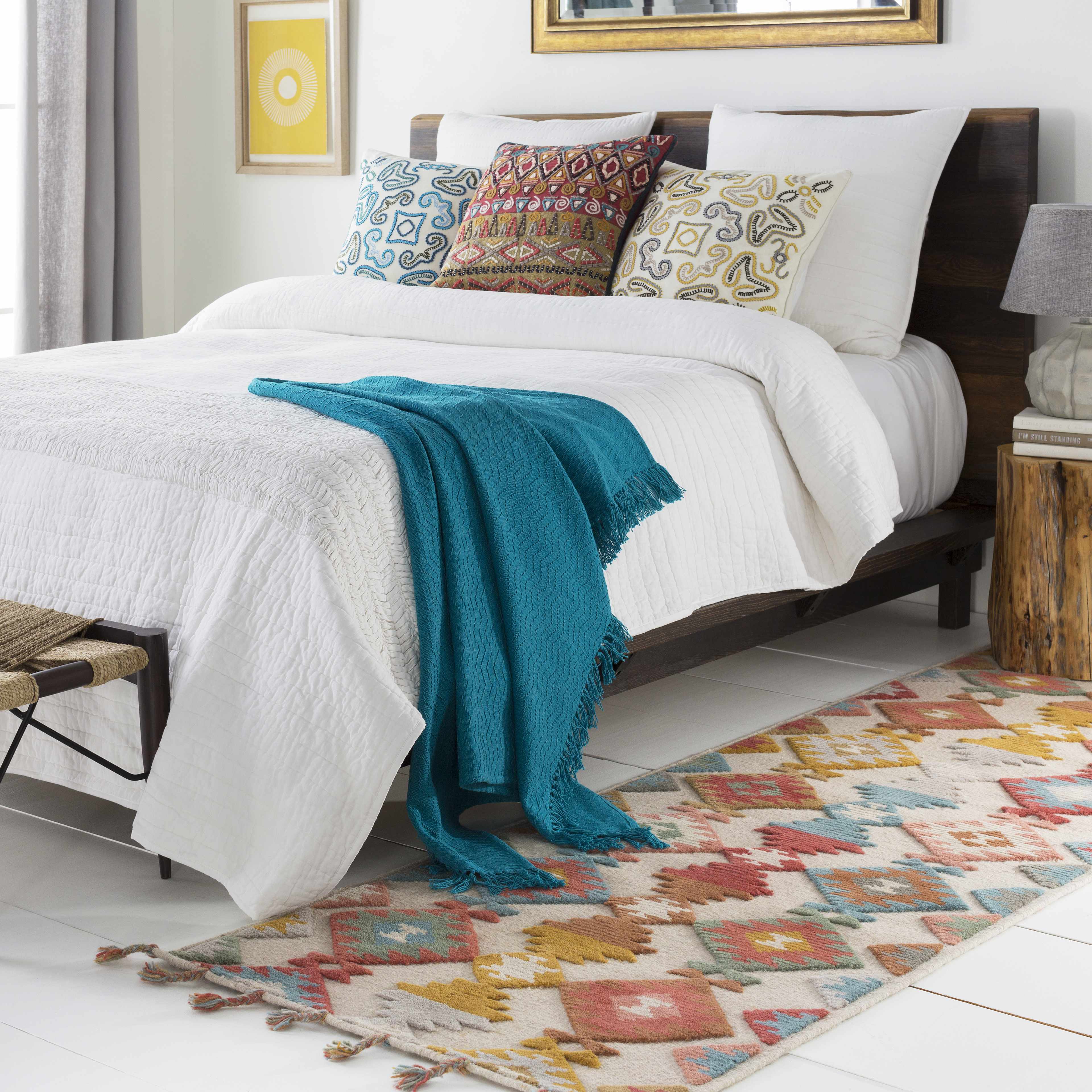 Chimacum 9' x 13' Bohemian/ Southwestern Kilim Wool Runner - Hauteloom