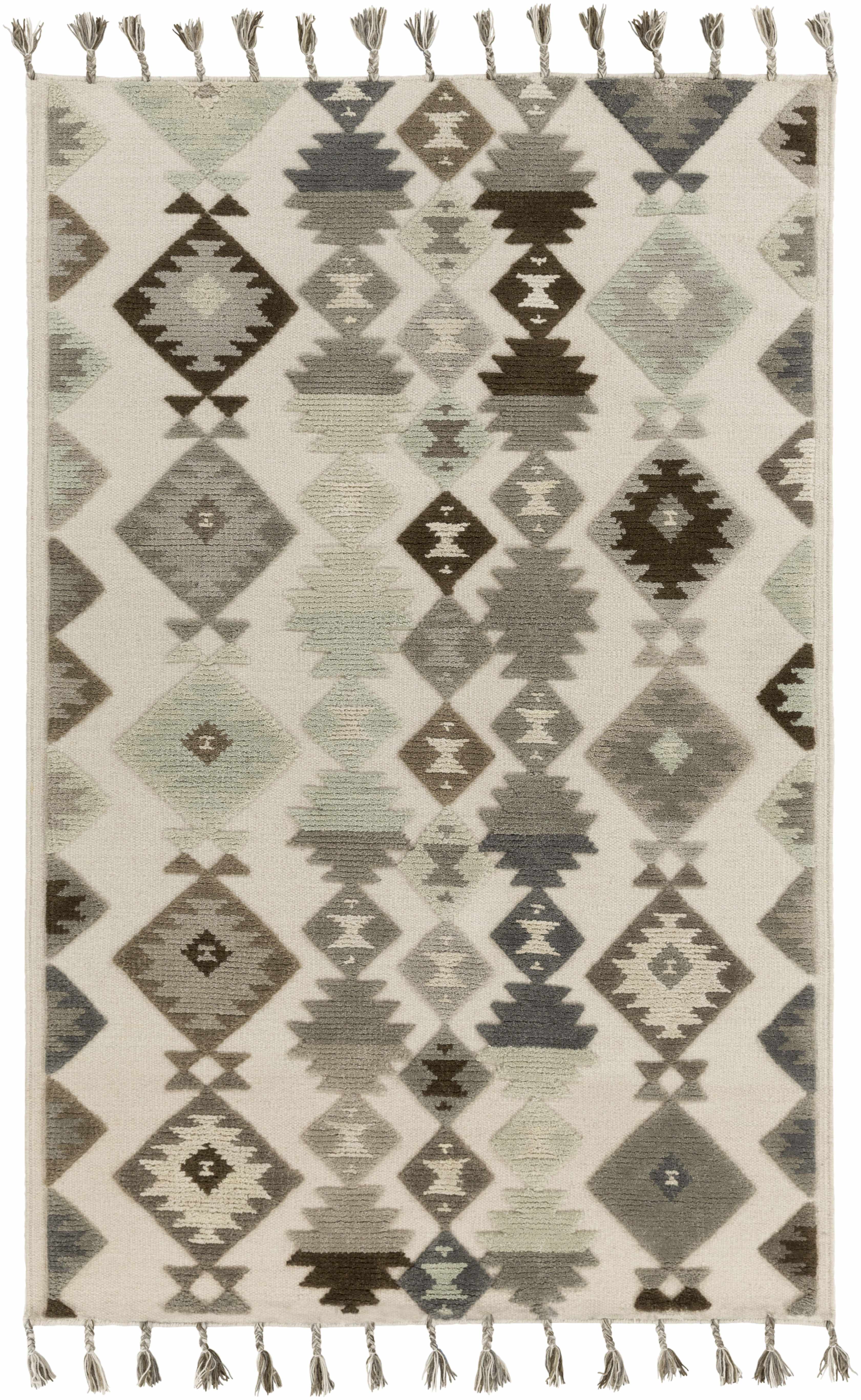 Foyil 9' x 13' Southwestern Kilim Wool Area Rug - Hauteloom