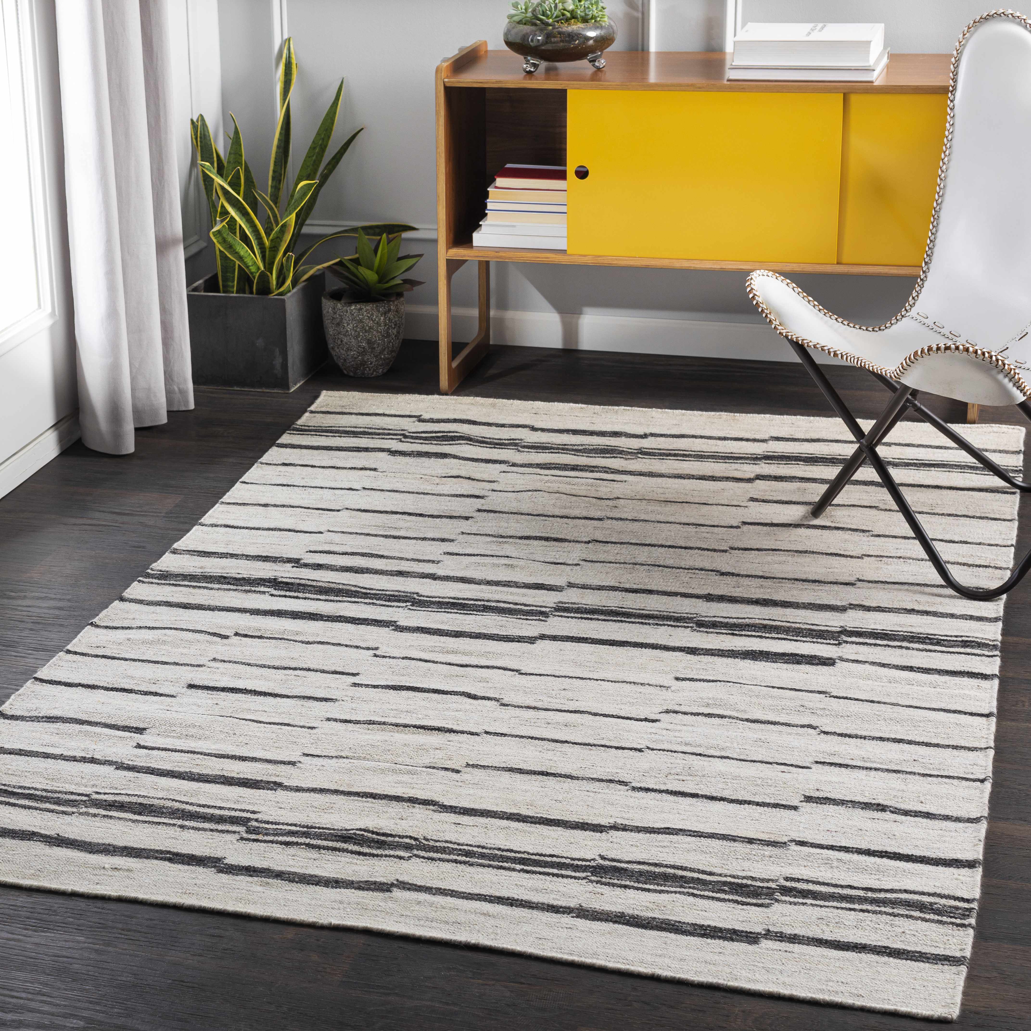 Willington 5' x 7'6in Modern Wool Area Rug - Hauteloom