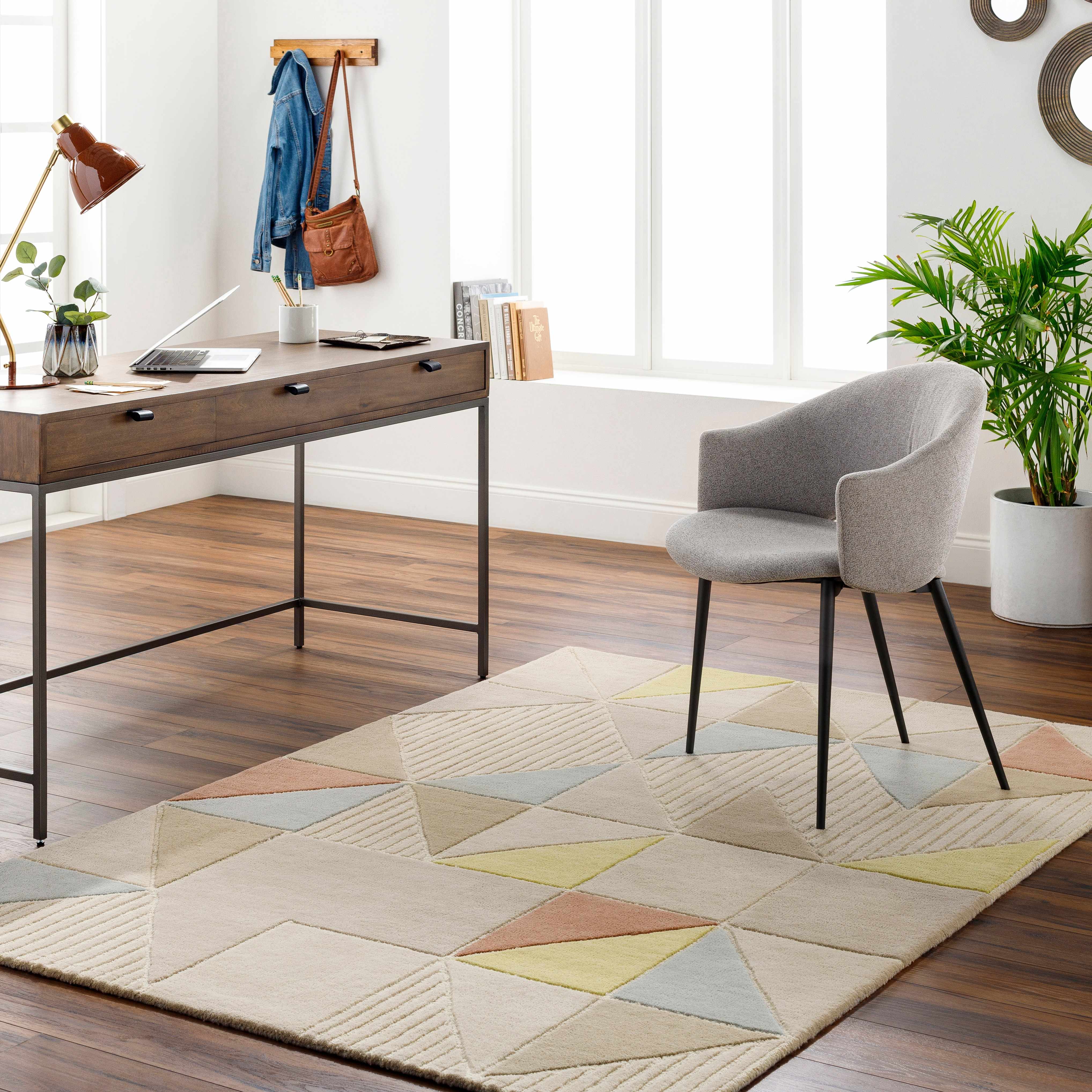 Mani 5' x 7'6in Wool Area Rug - Hauteloom