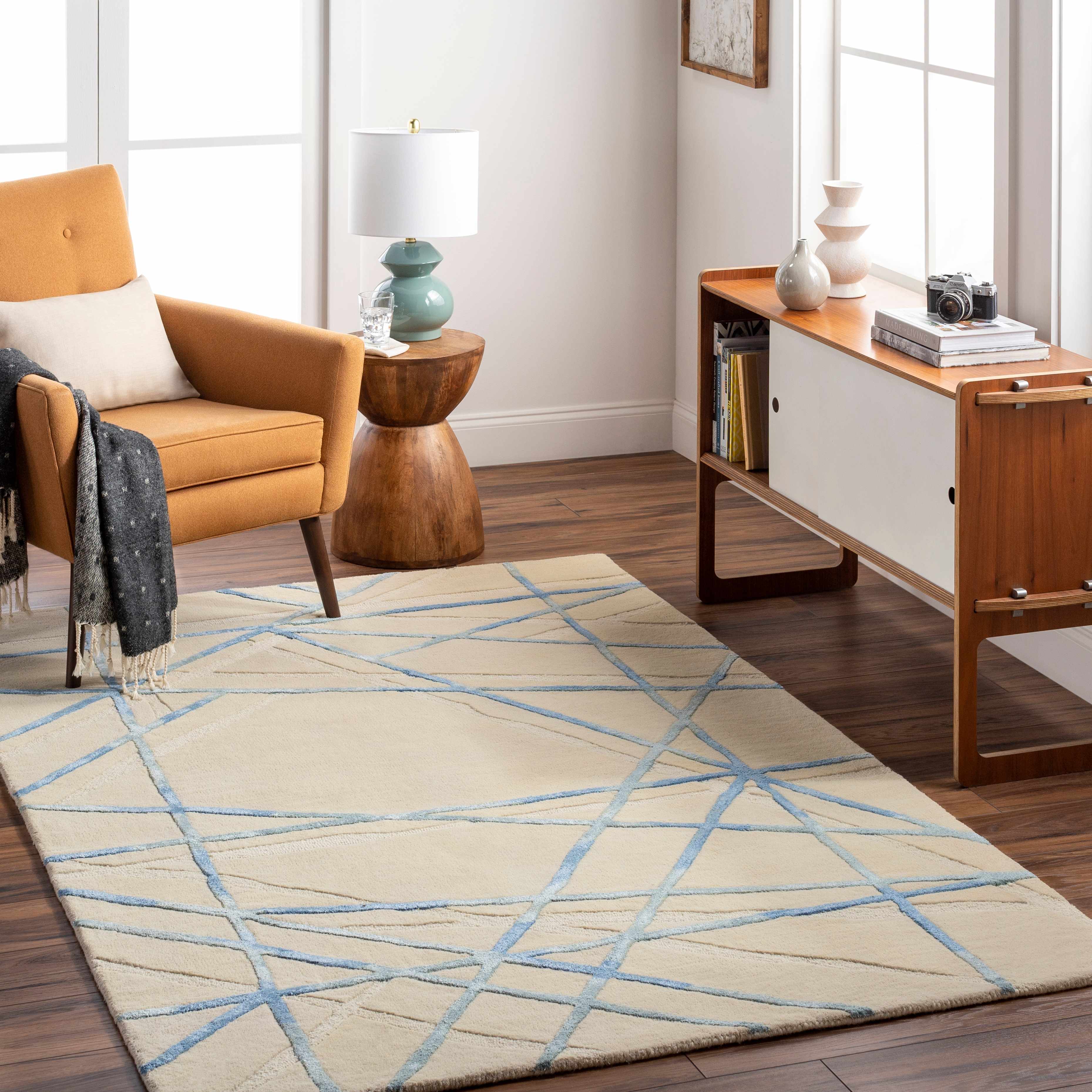 Hiba 5' x 7'6in Wool Area Rug - Hauteloom