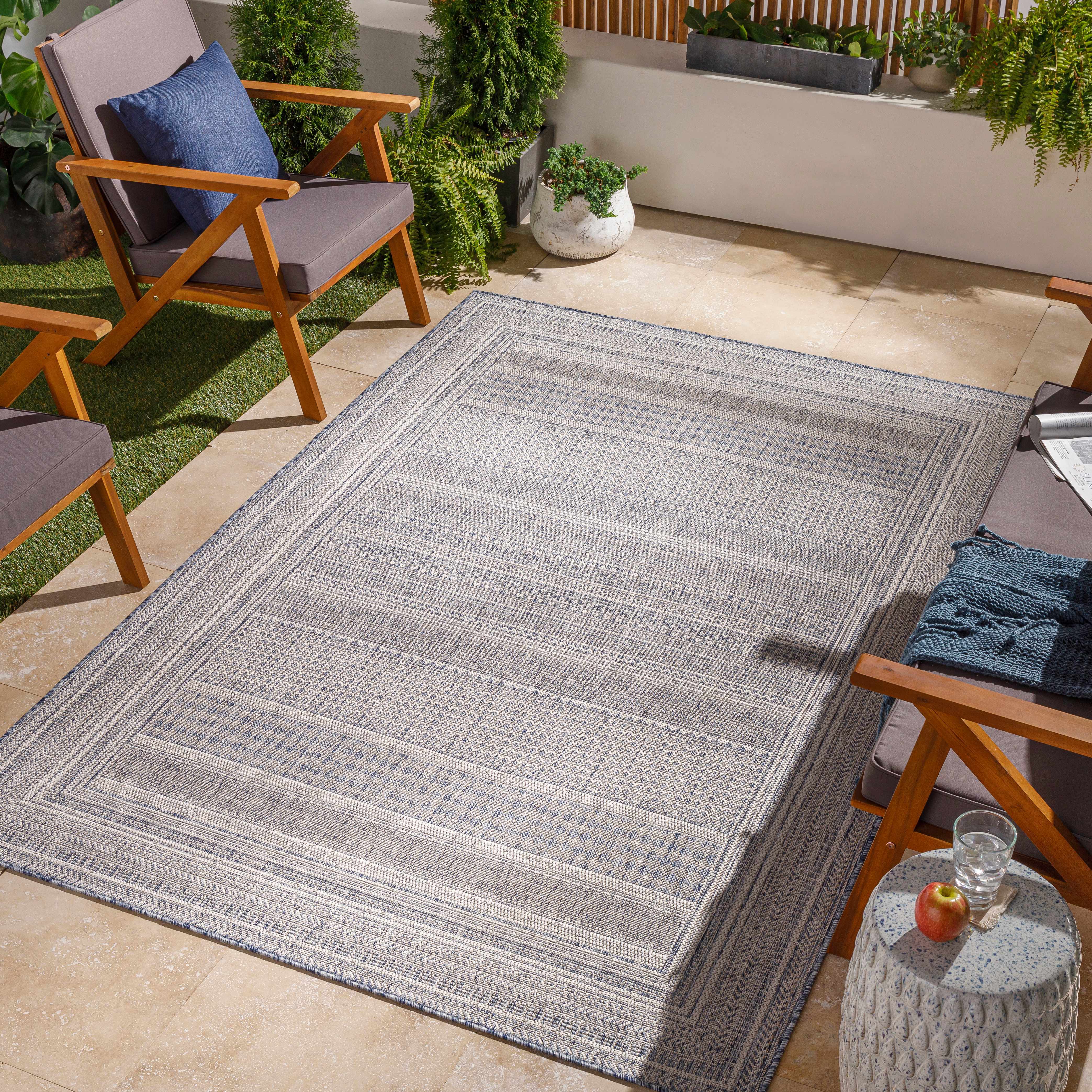Panaytayon 6'7in x 9' Outdoor Farmhouse Moroccan Outdoor Area Rug - Hauteloom