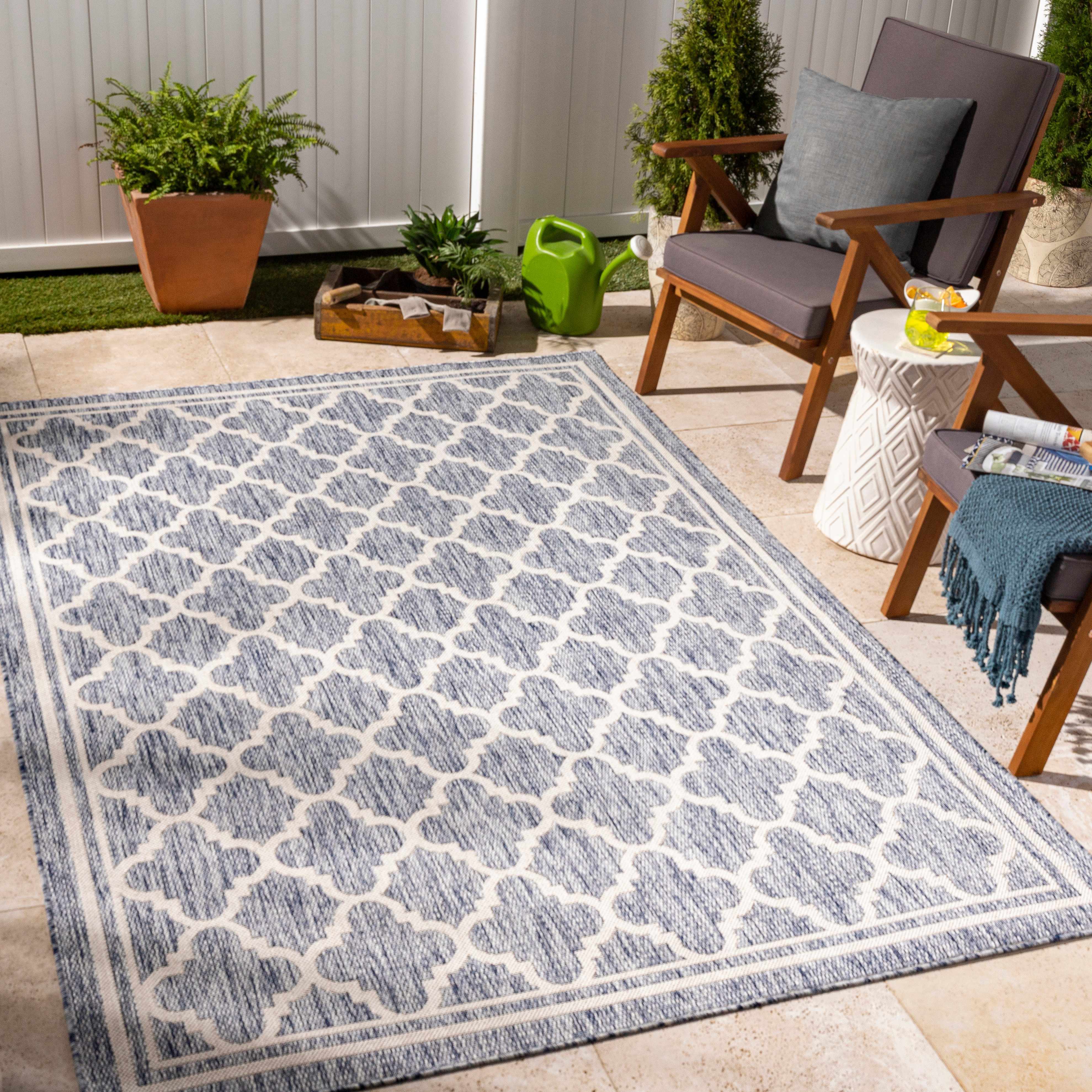 Noam 5'3in x 7' Traditional Outdoor Trellis Outdoor Area Rug - Hauteloom