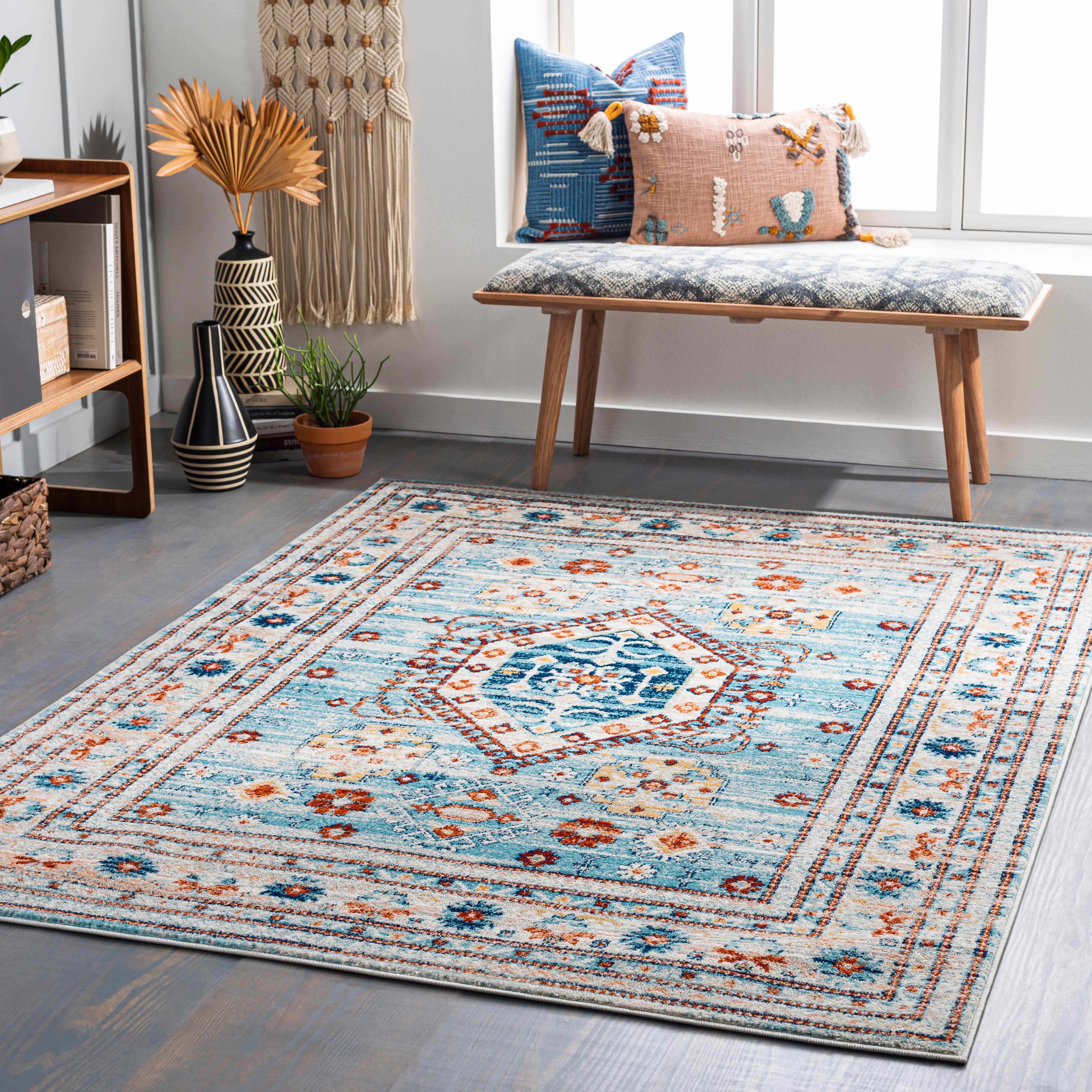 Niugan 6'7in x 9' Updated Traditional Farmhouse Area Rug - Hauteloom