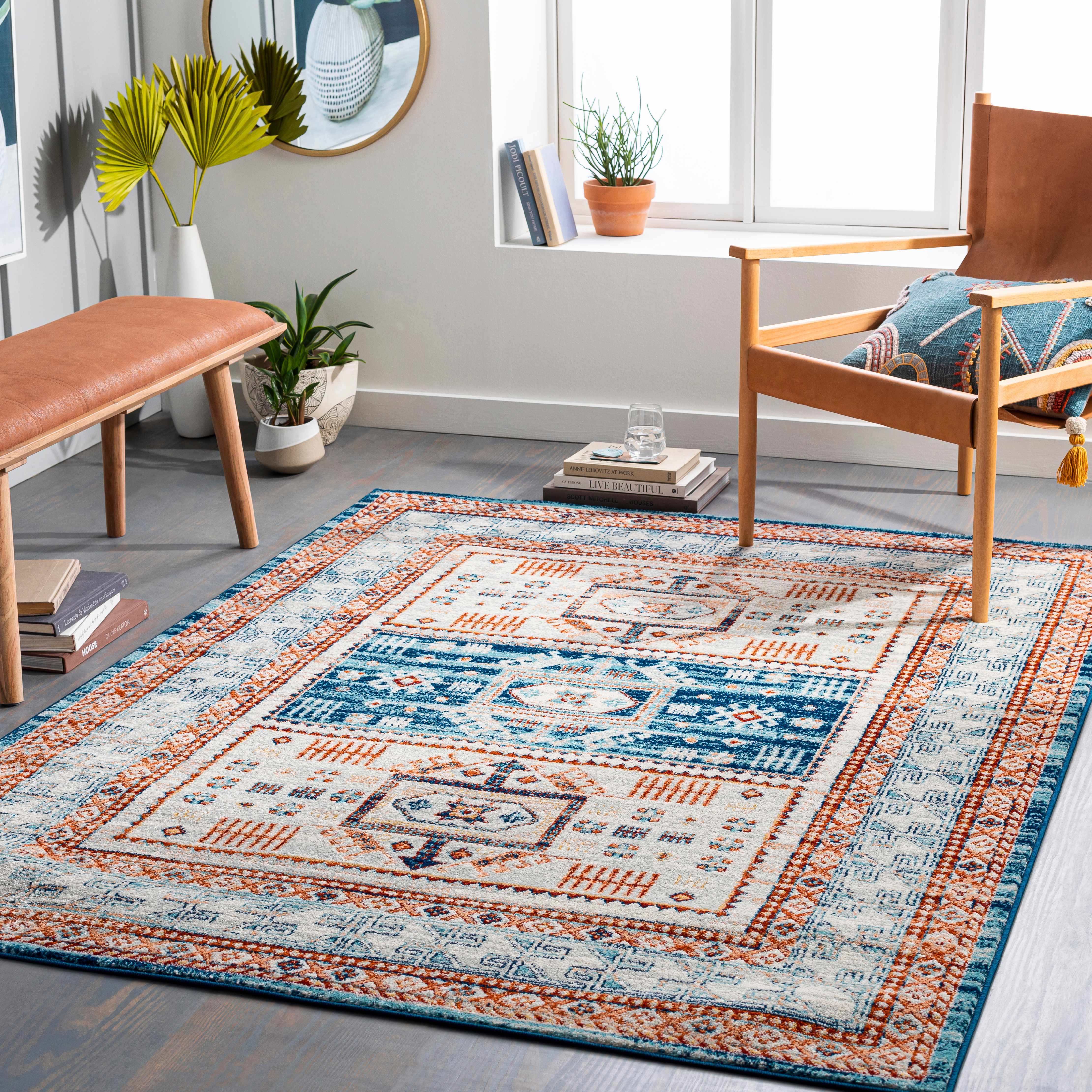 Whangarei 5'3in x 7' Updated Traditional Farmhouse Area Rug - Hauteloom
