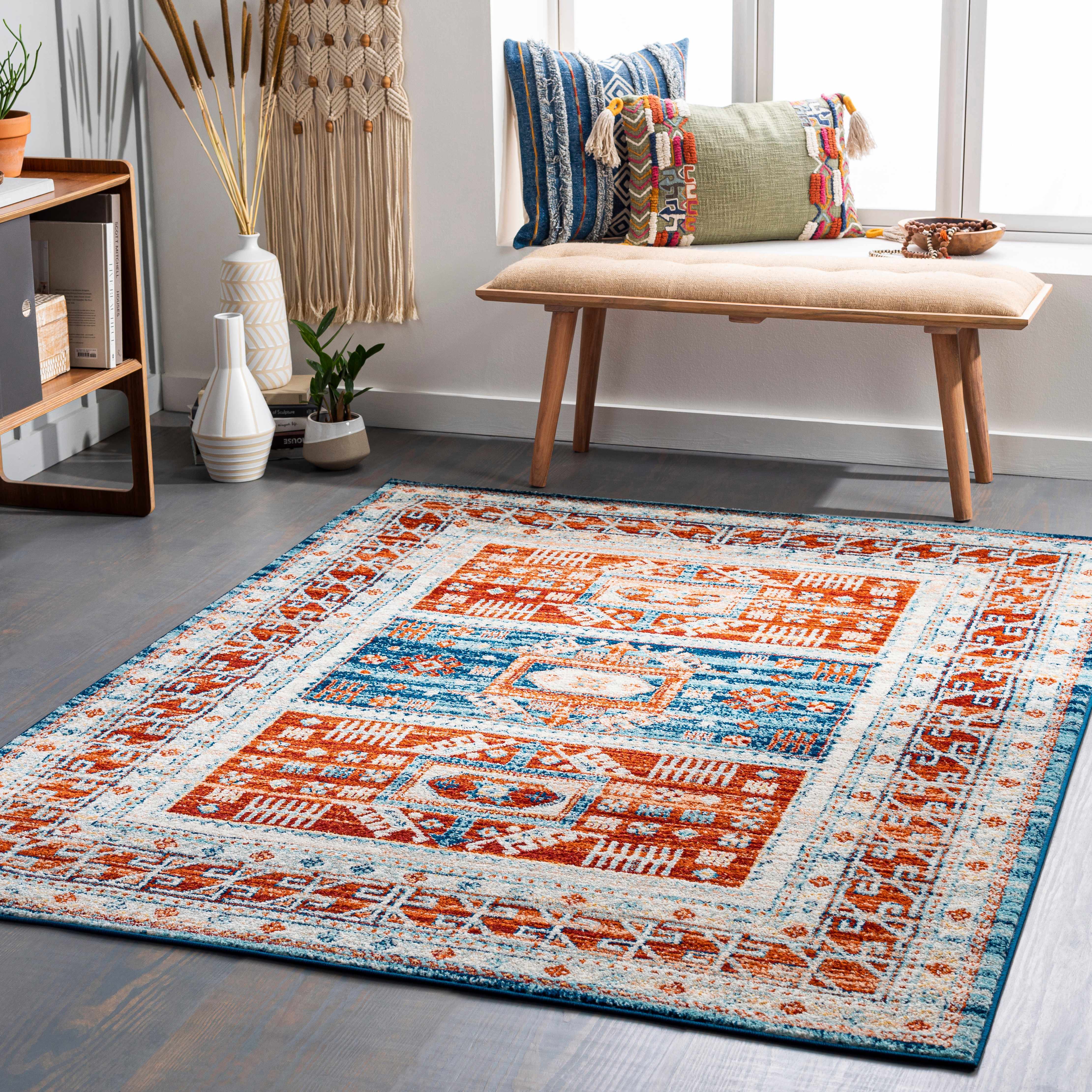 Kavak 5'3in x 7' Updated Traditional Farmhouse Area Rug - Hauteloom