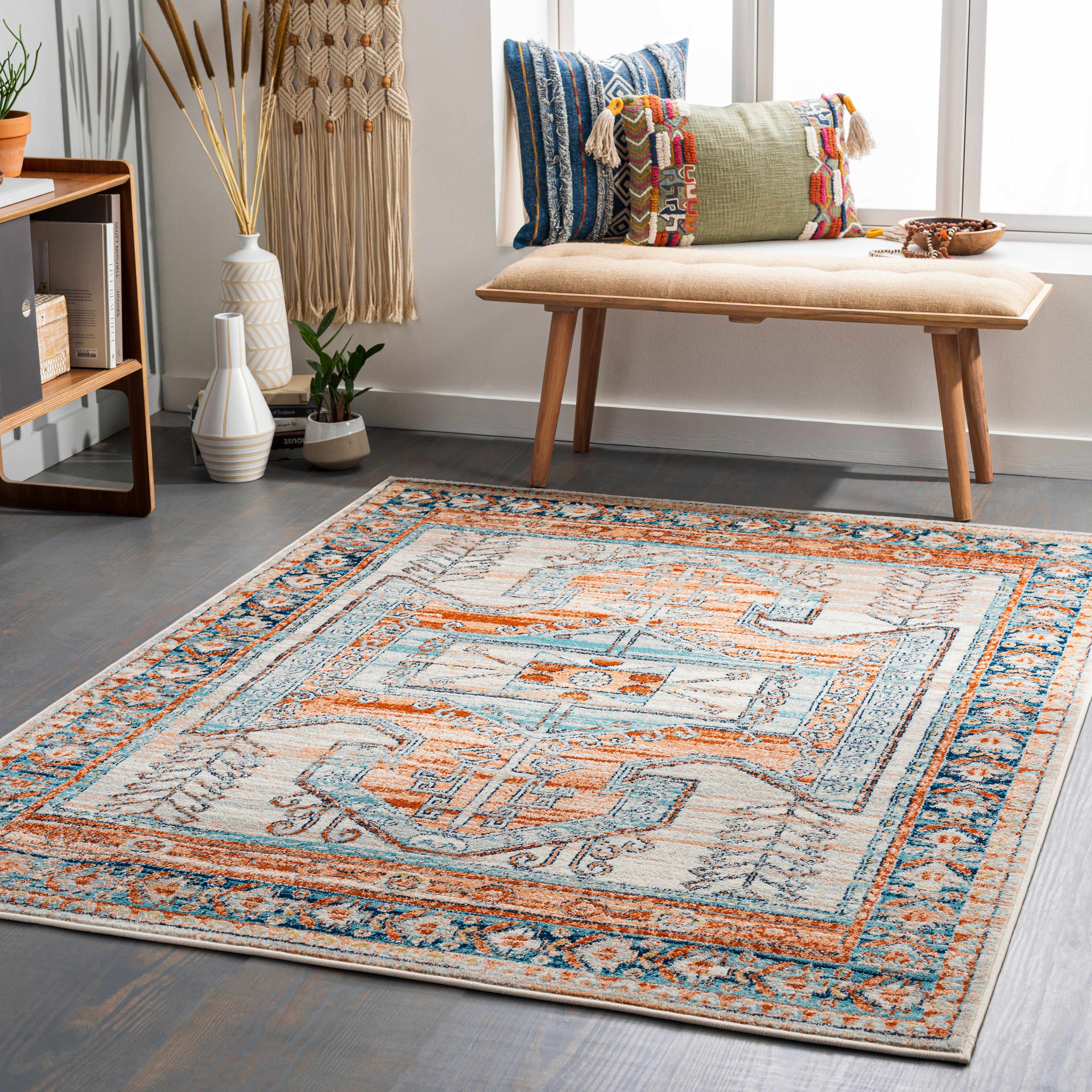 Eastmont 6'7in x 9' Updated Traditional Farmhouse Area Rug - Hauteloom