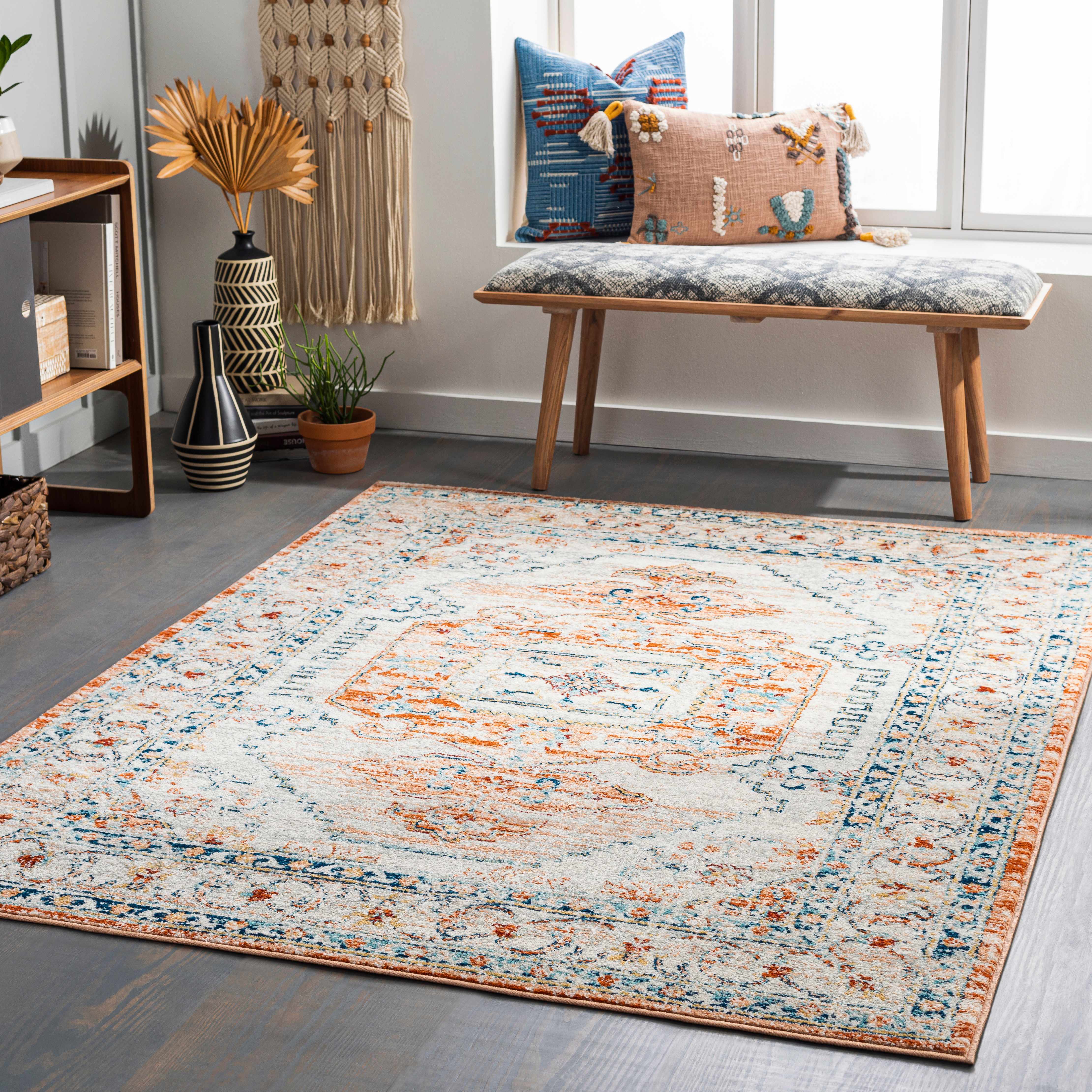 Landmark 6'7in x 9' Updated Traditional Farmhouse Area Rug - Hauteloom