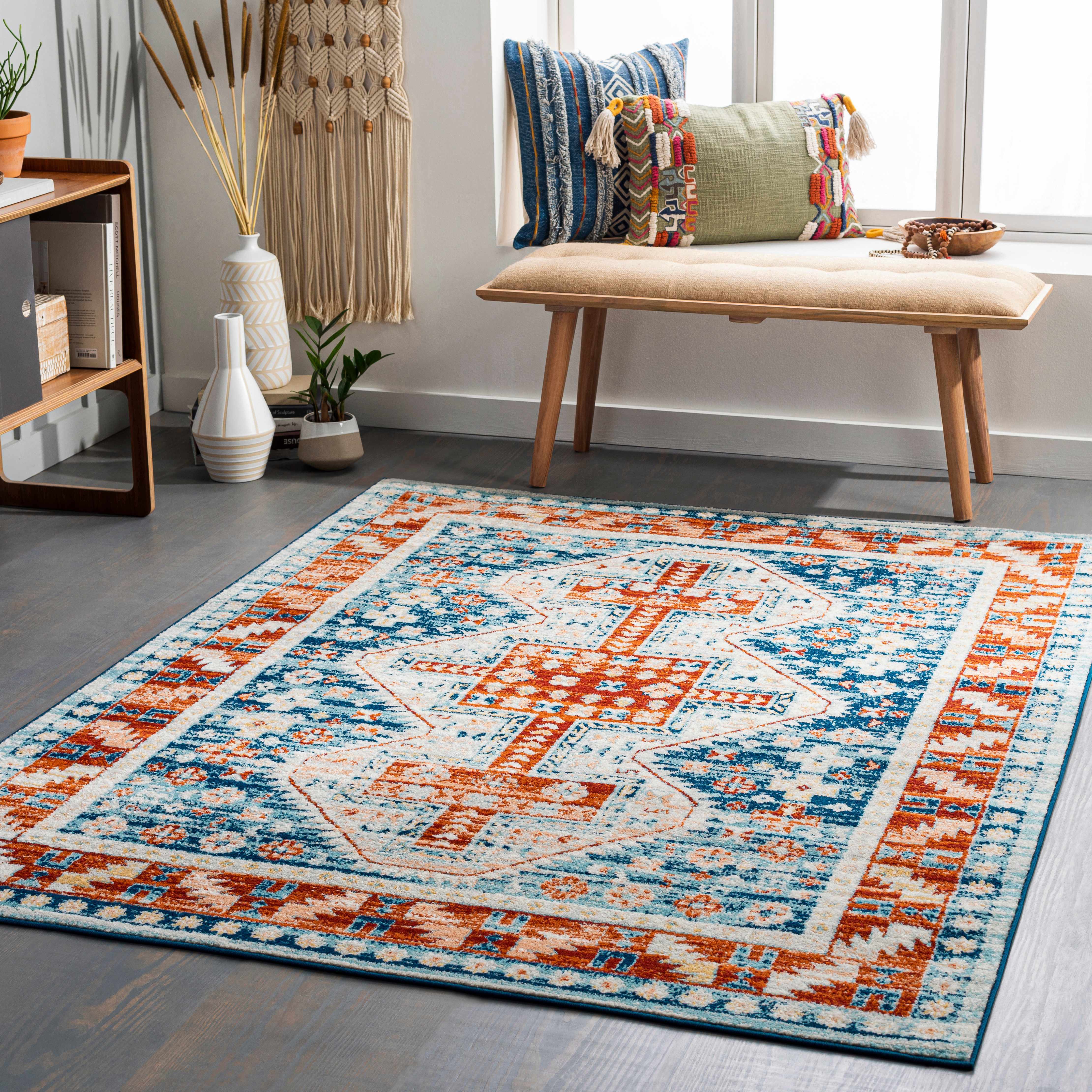 Kijabe 6'7in x 9' Updated Traditional Farmhouse Area Rug - Hauteloom