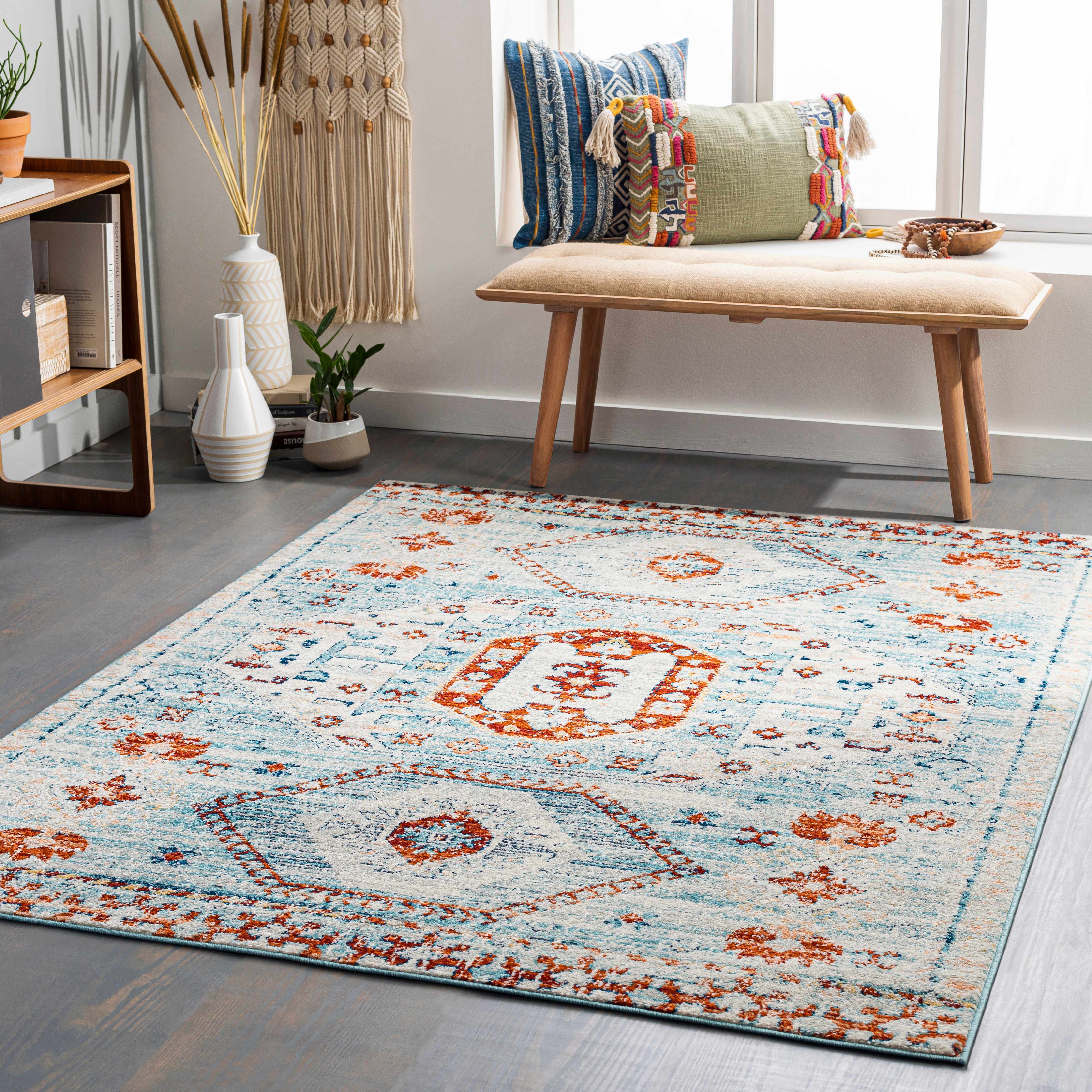 Wolfville 5'3in x 7' Updated Traditional Farmhouse Area Rug - Hauteloom